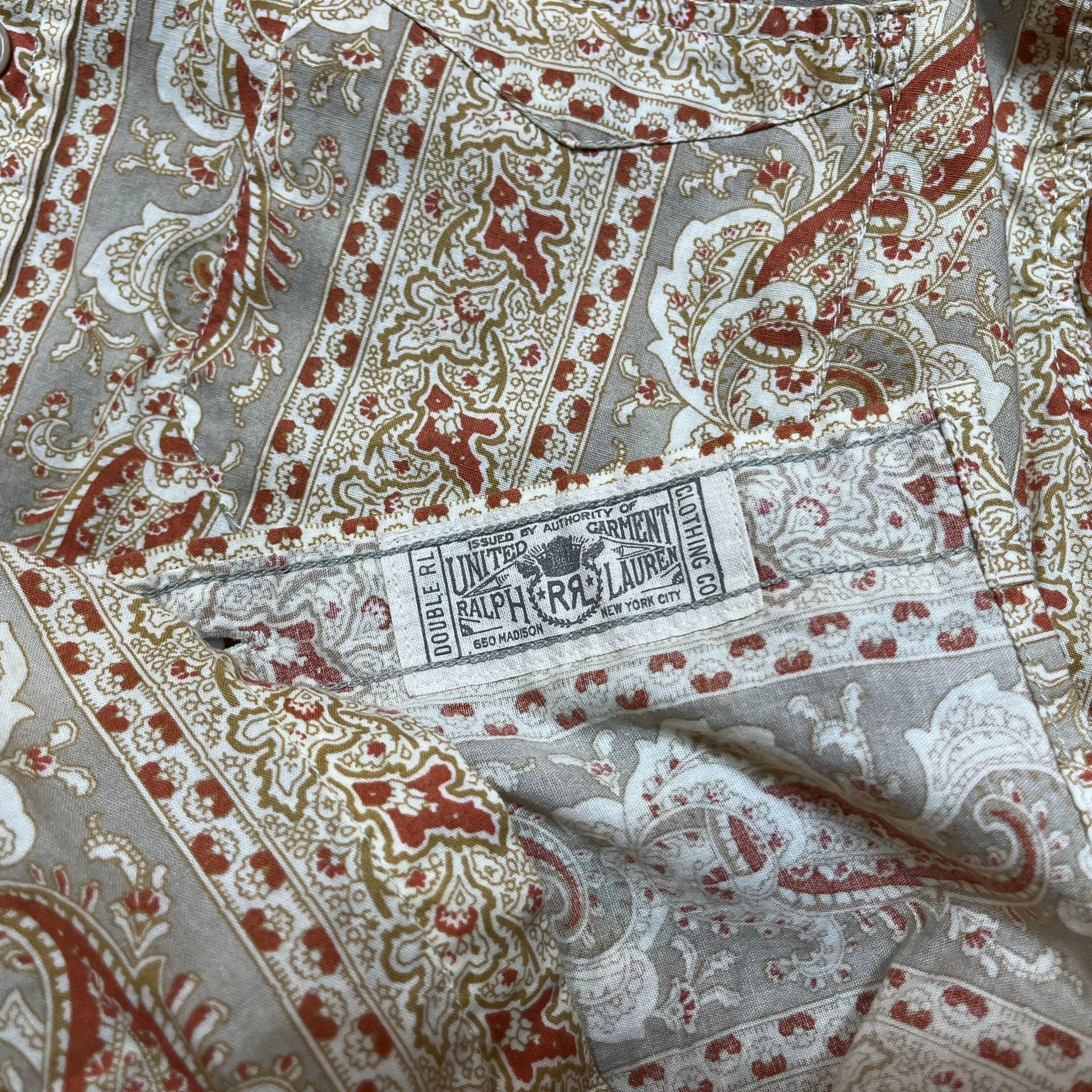 RRL Ralph Lauren RRL Double RL Ralph Lauren Paisley Shirt Size US M / EU 48-50 / 2 - 4 Thumbnail