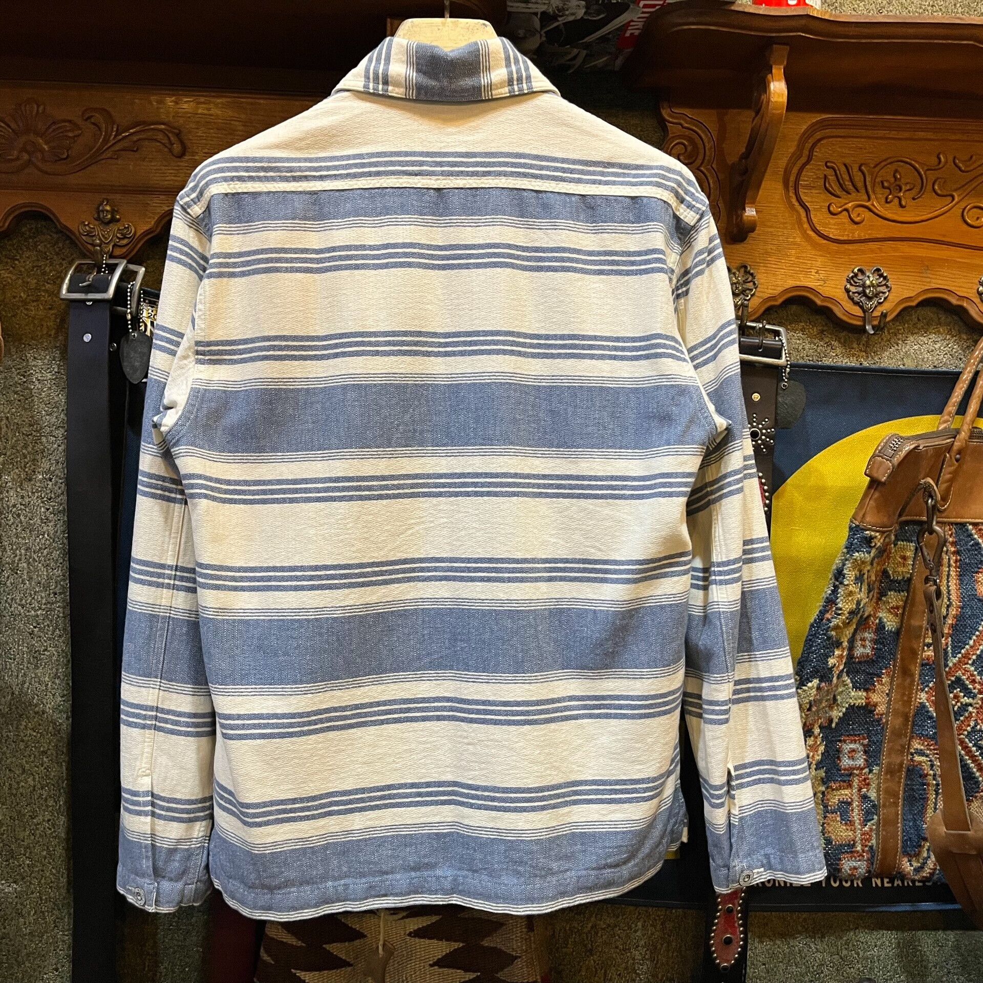 RRL Ralph Lauren RRL 20 Cotton Linen Stripe Jacket Size US M / EU 48-50 / 2 - 2 Thumbnail