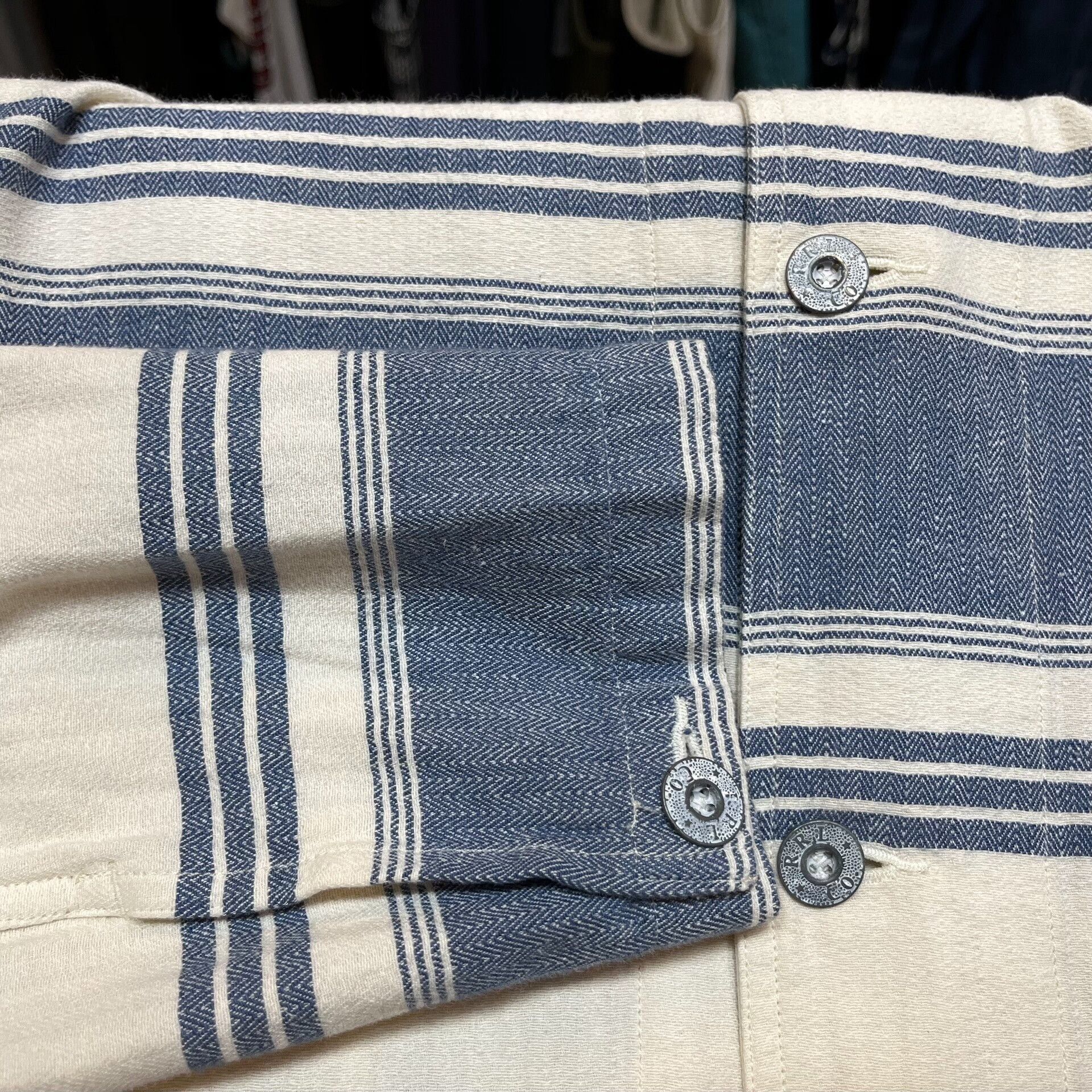 RRL Ralph Lauren RRL 20 Cotton Linen Stripe Jacket Size US M / EU 48-50 / 2 - 7 Thumbnail