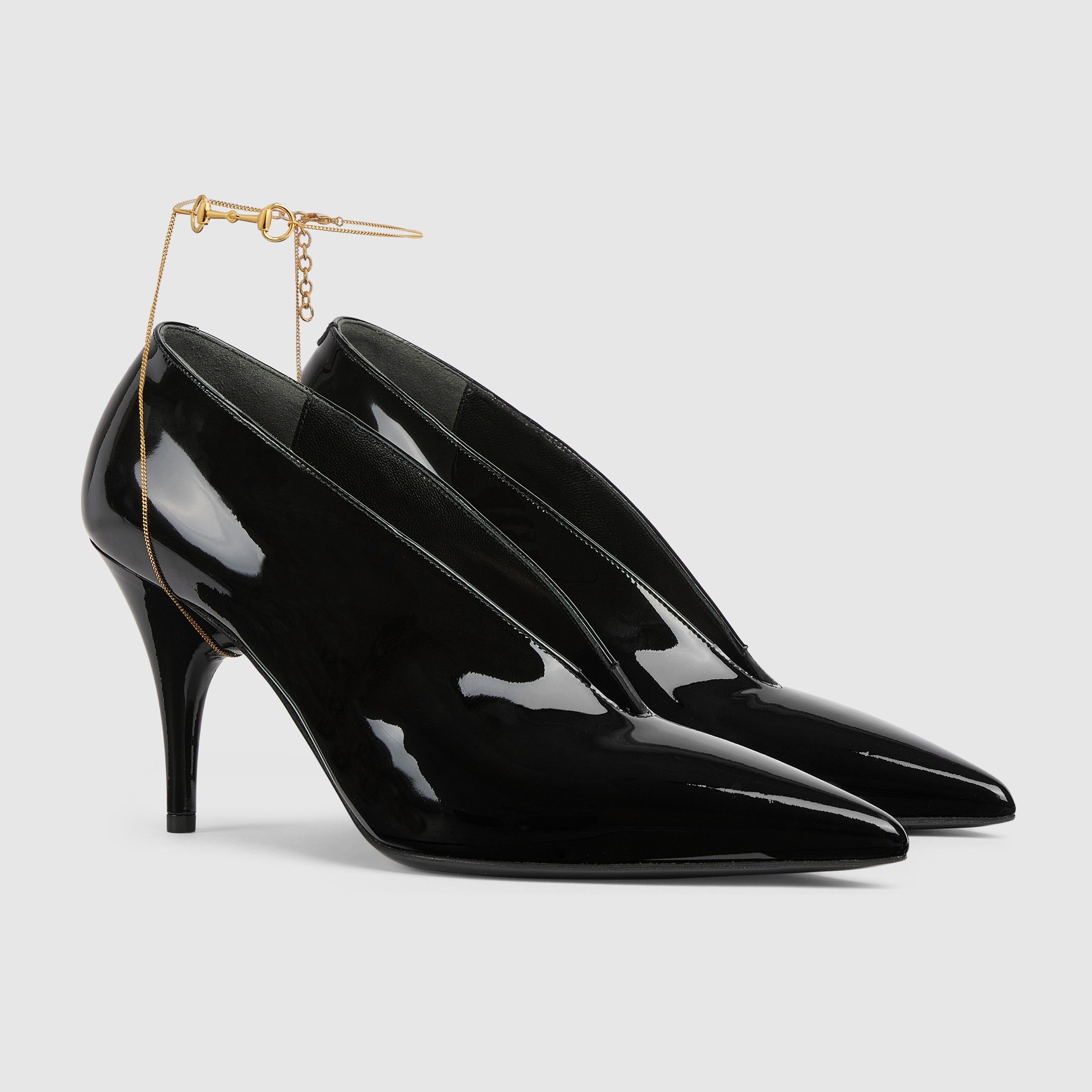 Gucci Gucci Leather Décolletté Pumps With Jewel IT 37 Women - USA Duties Paid Size US 7 / IT 37 - 4 Thumbnail