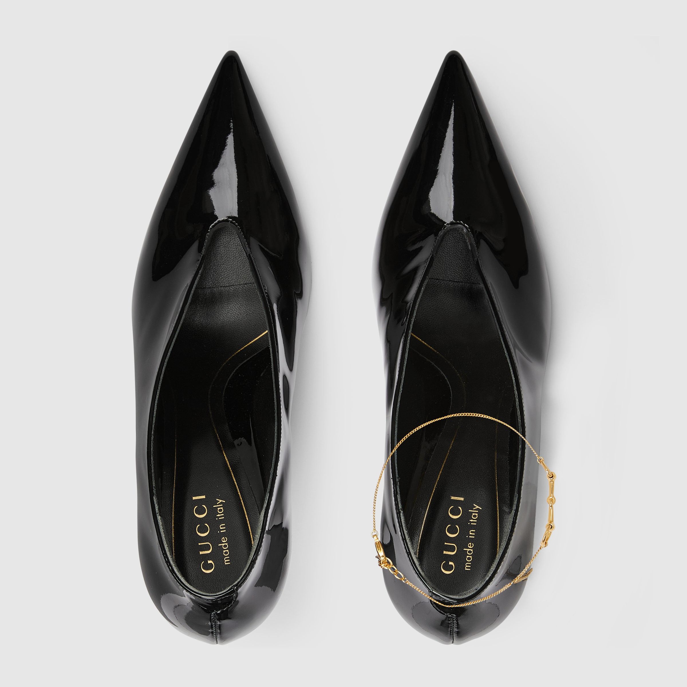 Gucci Gucci Leather Décolletté Pumps With Jewel IT 38 Women - USA Duties Paid Size US 8 / IT 38 - 5 Thumbnail
