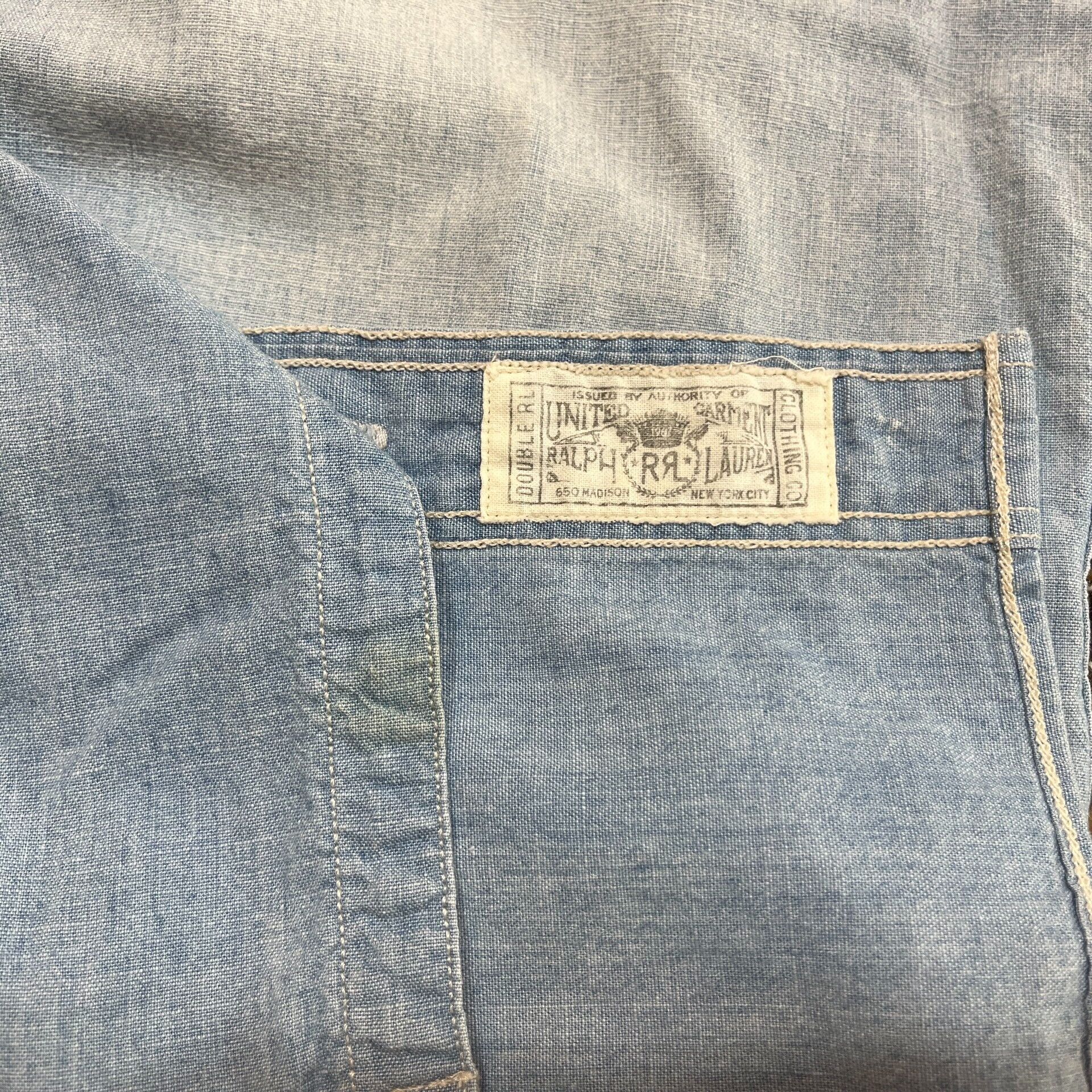 RRL Ralph Lauren RRL Distressed Patch Short-Sleeve T-Shirt Size US XS / EU 42 / 0 - 6 Thumbnail