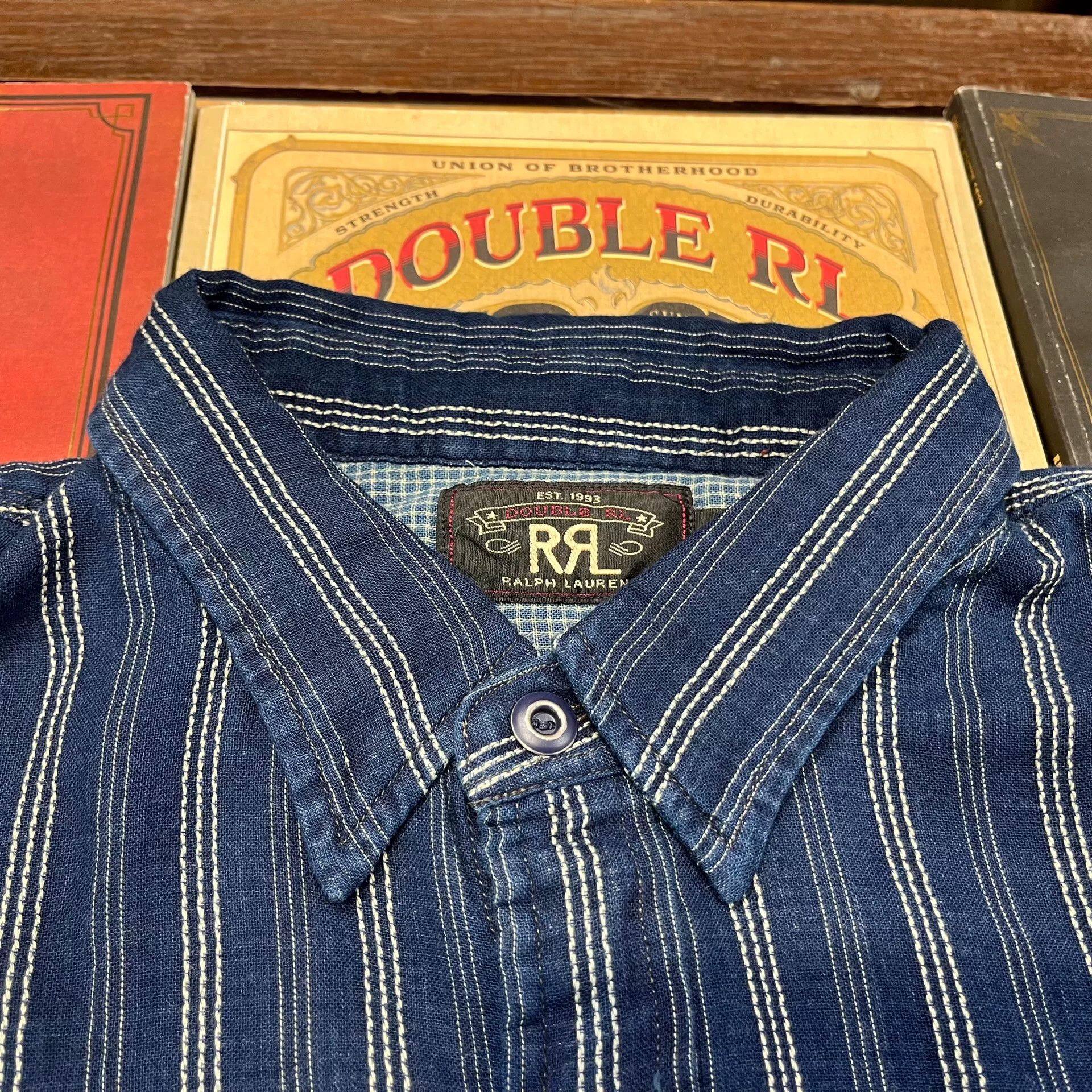 RRL Ralph Lauren RRL Double RL Striped Shirt Size US L / EU 52-54 / 3 - 6 Thumbnail