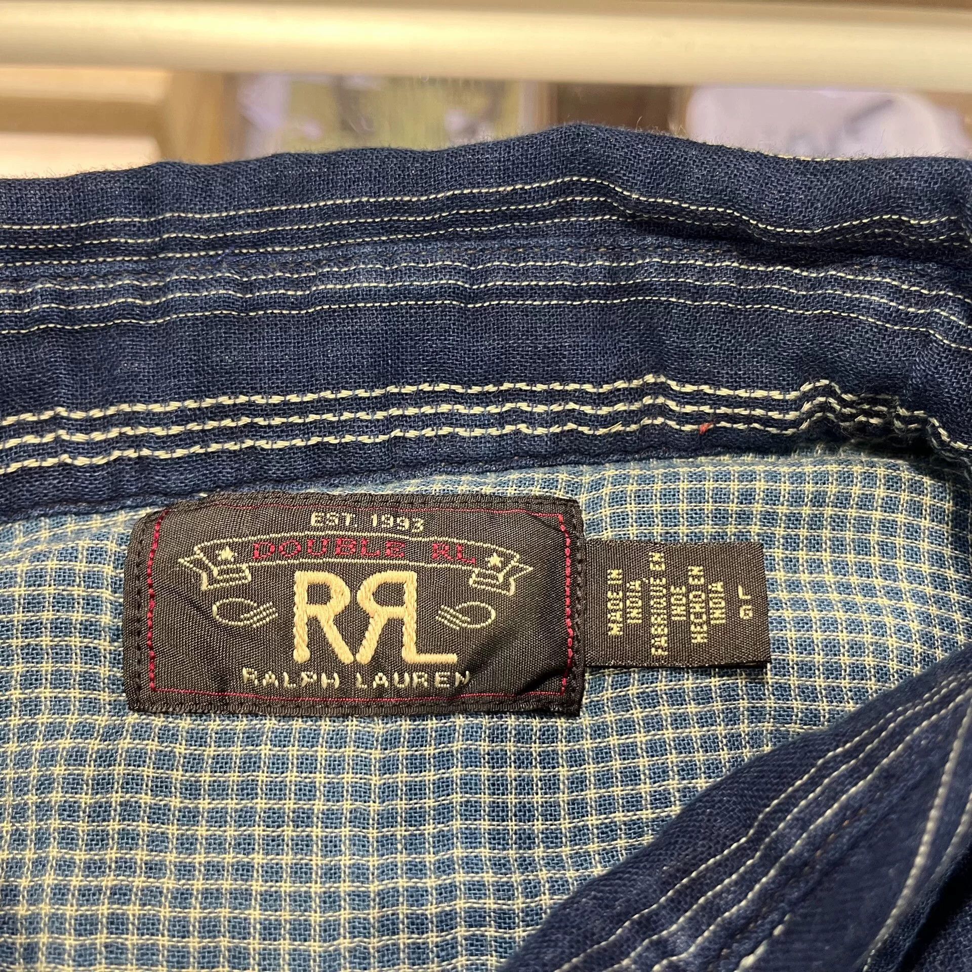 RRL Ralph Lauren RRL Double RL Striped Shirt Size US L / EU 52-54 / 3 - 4 Thumbnail