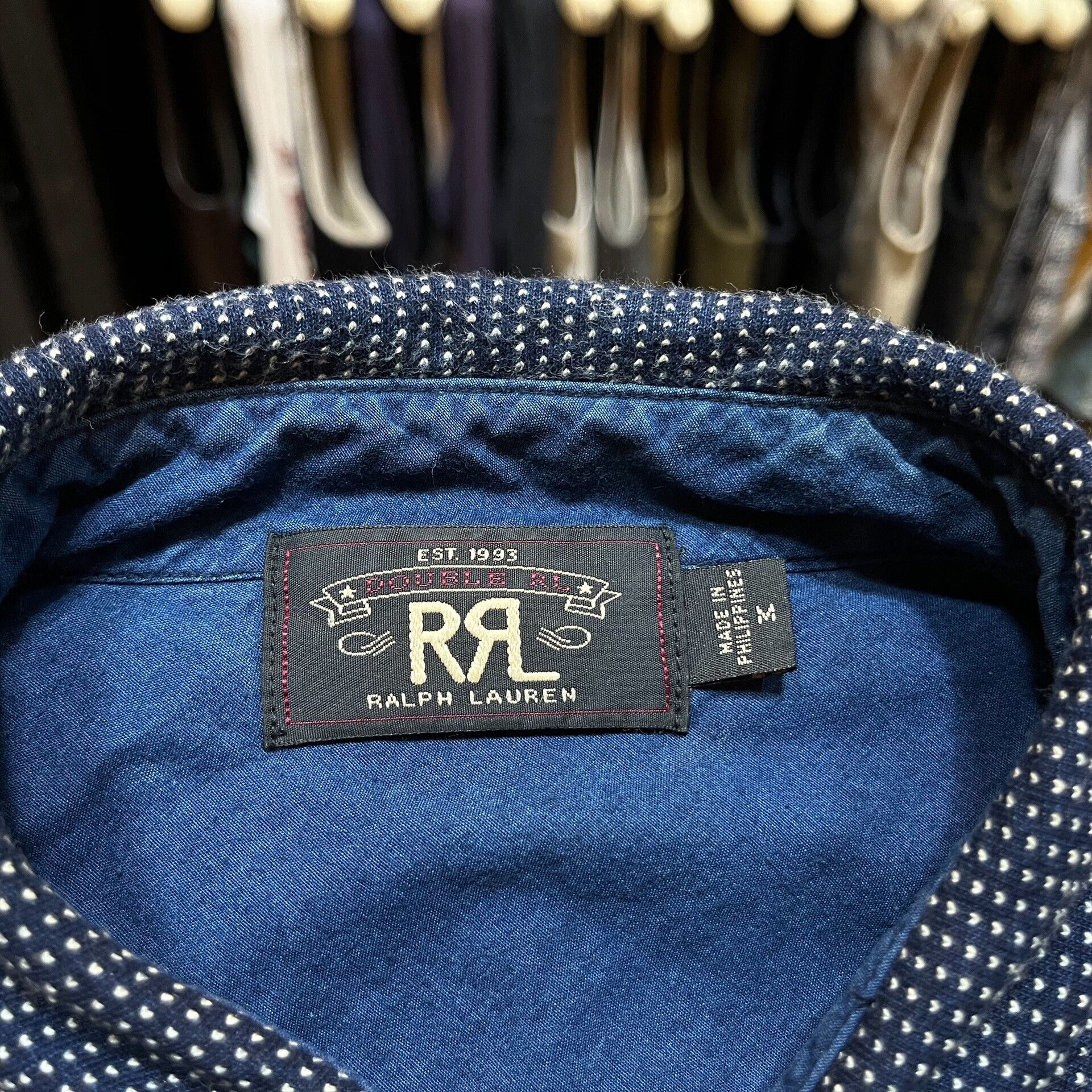 RRL Ralph Lauren RRL Indigo Sashiko Shirt Size US M / EU 48-50 / 2 - 3 Thumbnail
