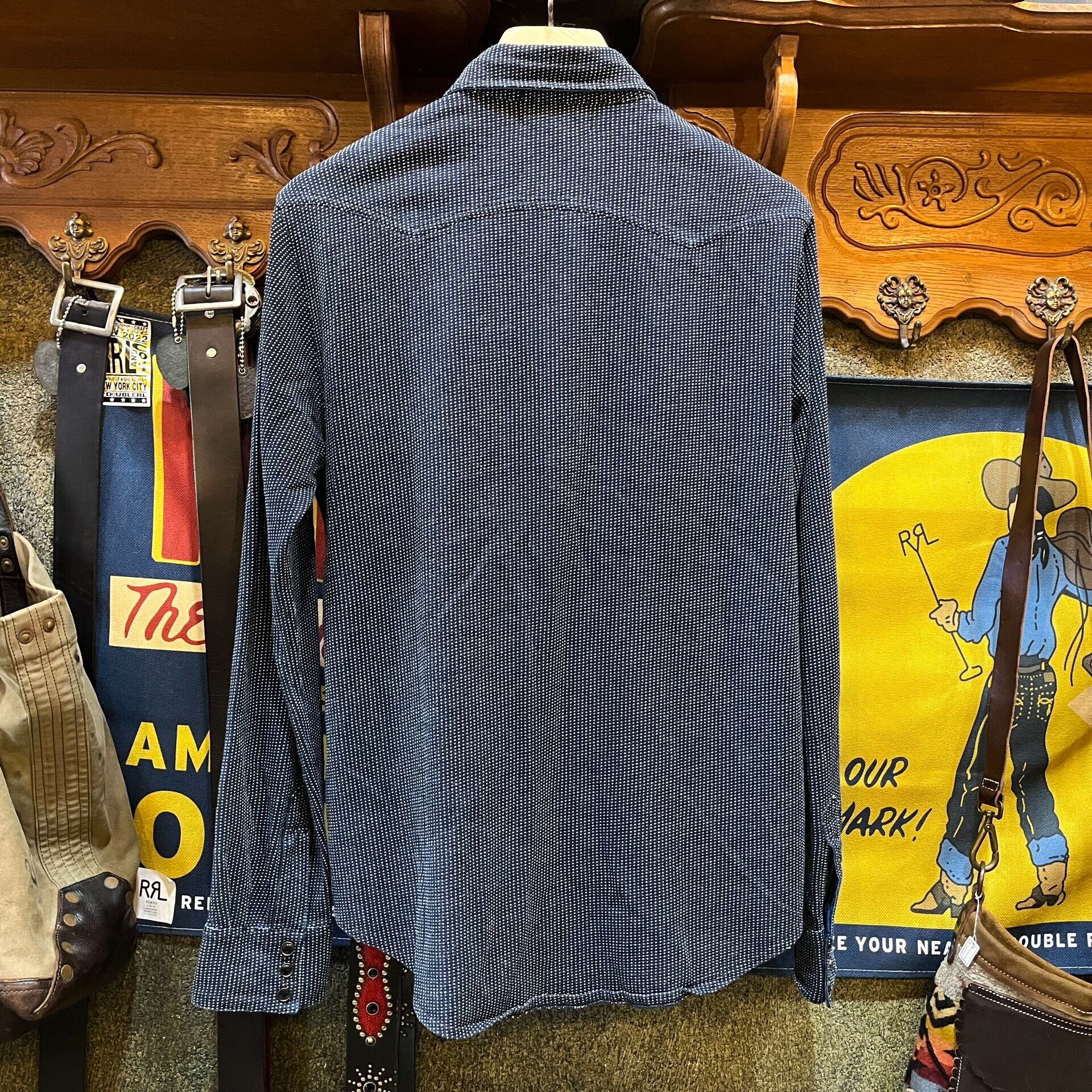 RRL Ralph Lauren RRL Indigo Sashiko Shirt Size US M / EU 48-50 / 2 - 2 Thumbnail