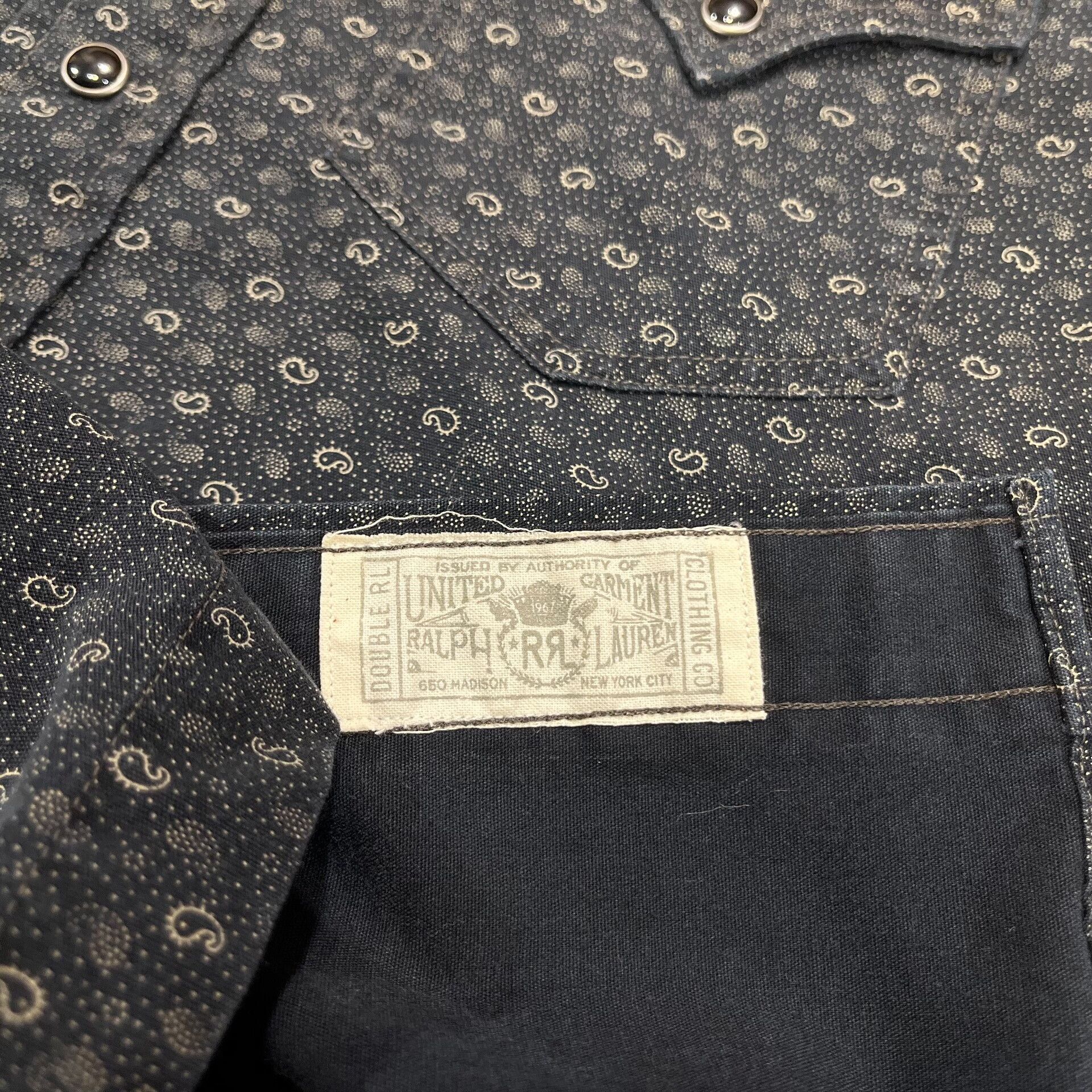 RRL Ralph Lauren RRL Double RL Bandana Western Shirt Size US XS / EU 42 / 0 - 6 Thumbnail