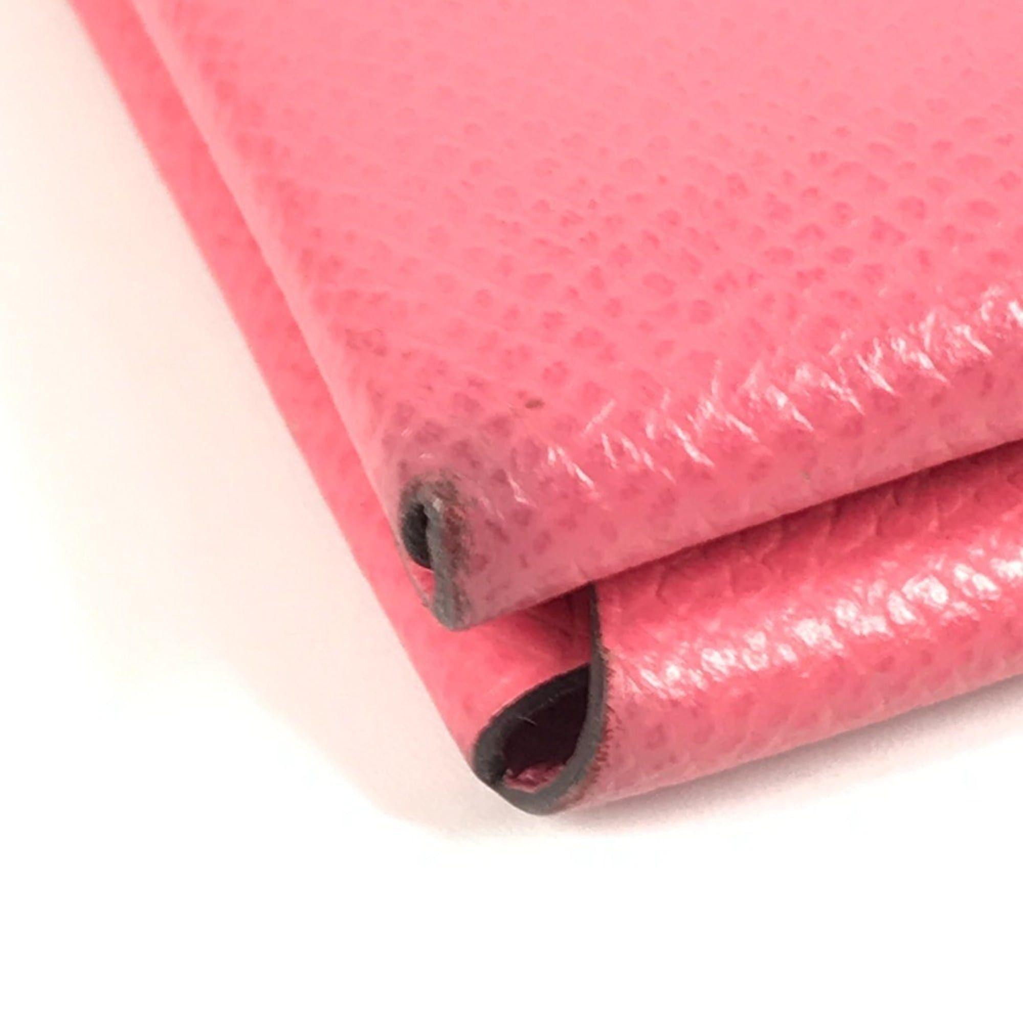 HERMES Calvi Duo business card holder, pass case, coin purse, bifold wallet, Epson, men's and women's, rose azalee pink.