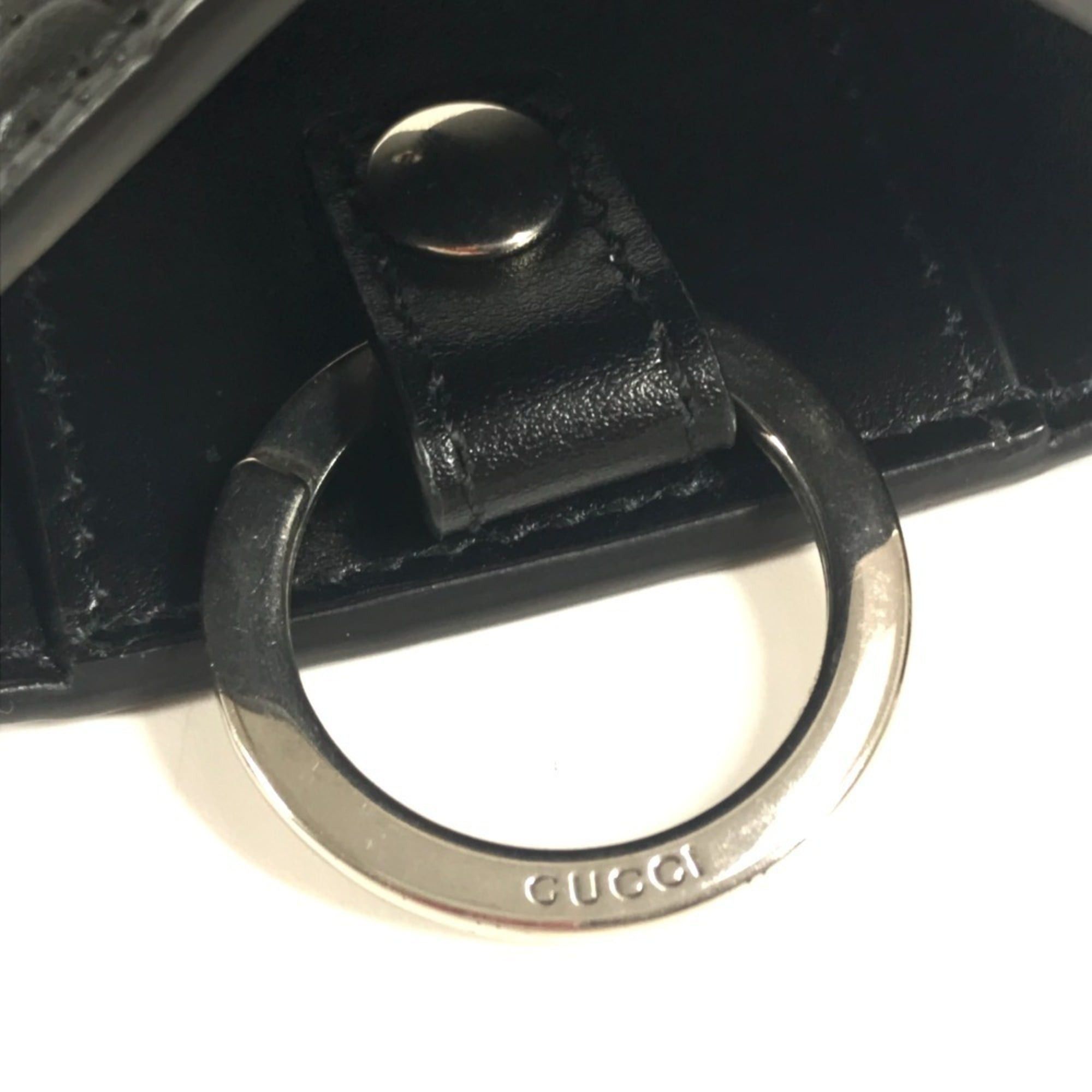 Gucci GUCCI 625565 GG Embossed Logo 6-Piece Key Case with Ring, Leather, Black, Men's/Women's Size ONE SIZE - 12 Thumbnail