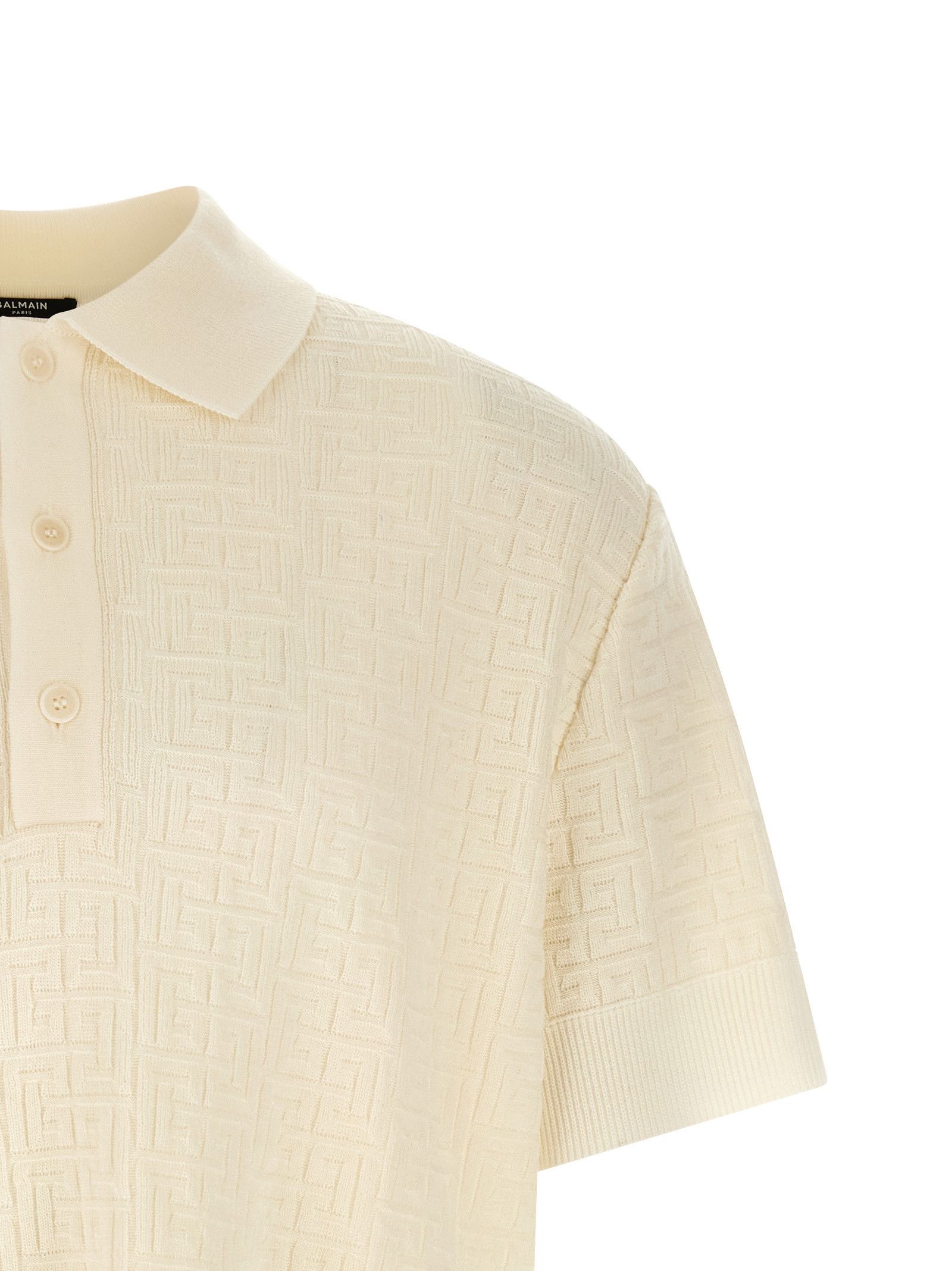 Balmain Monogram jacquard polo shirt Size US XL / EU 56 / 4 - 3 Thumbnail