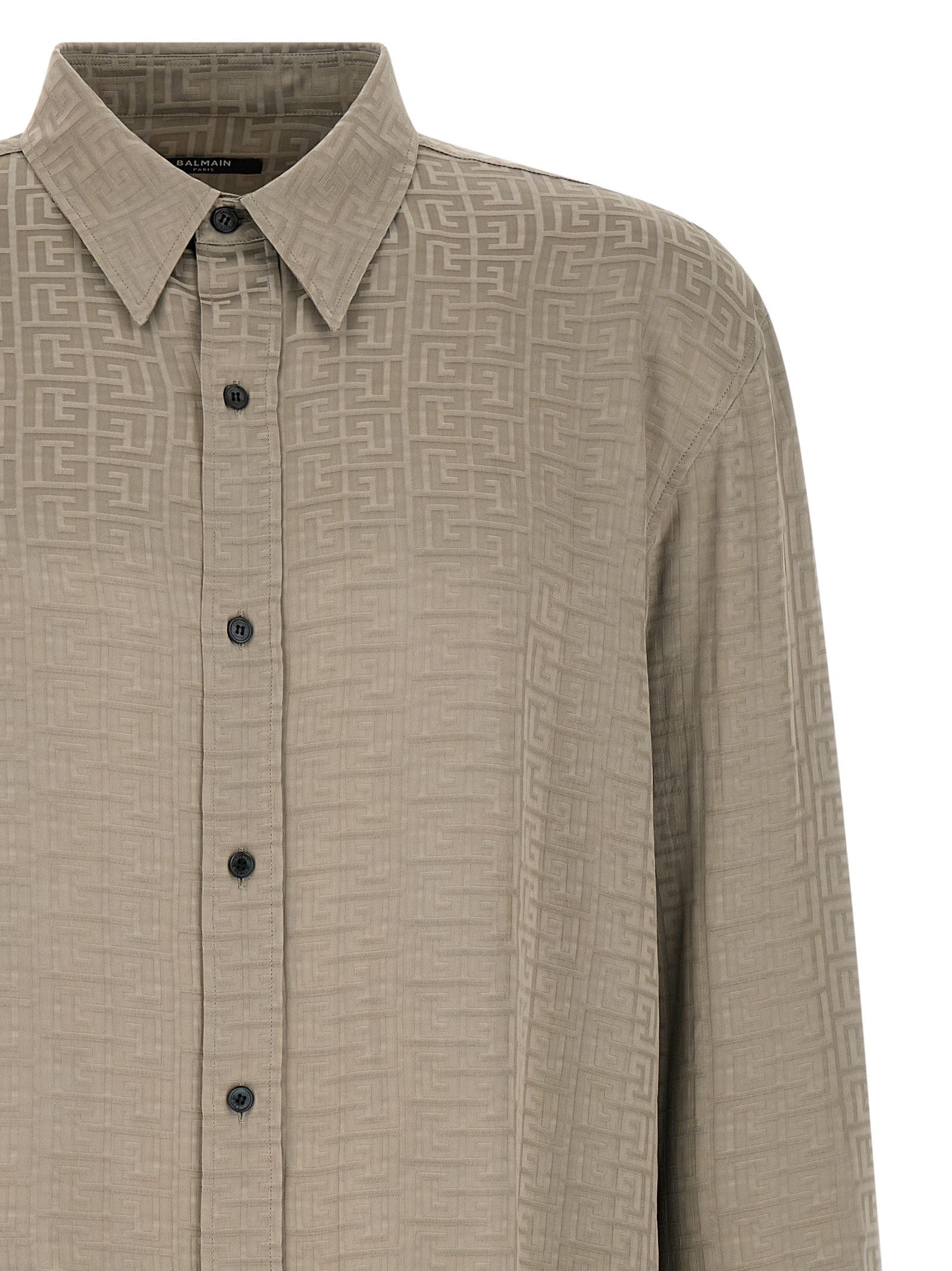Balmain Jacquard monogram shirt Size US L / EU 52-54 / 3 - 3 Thumbnail