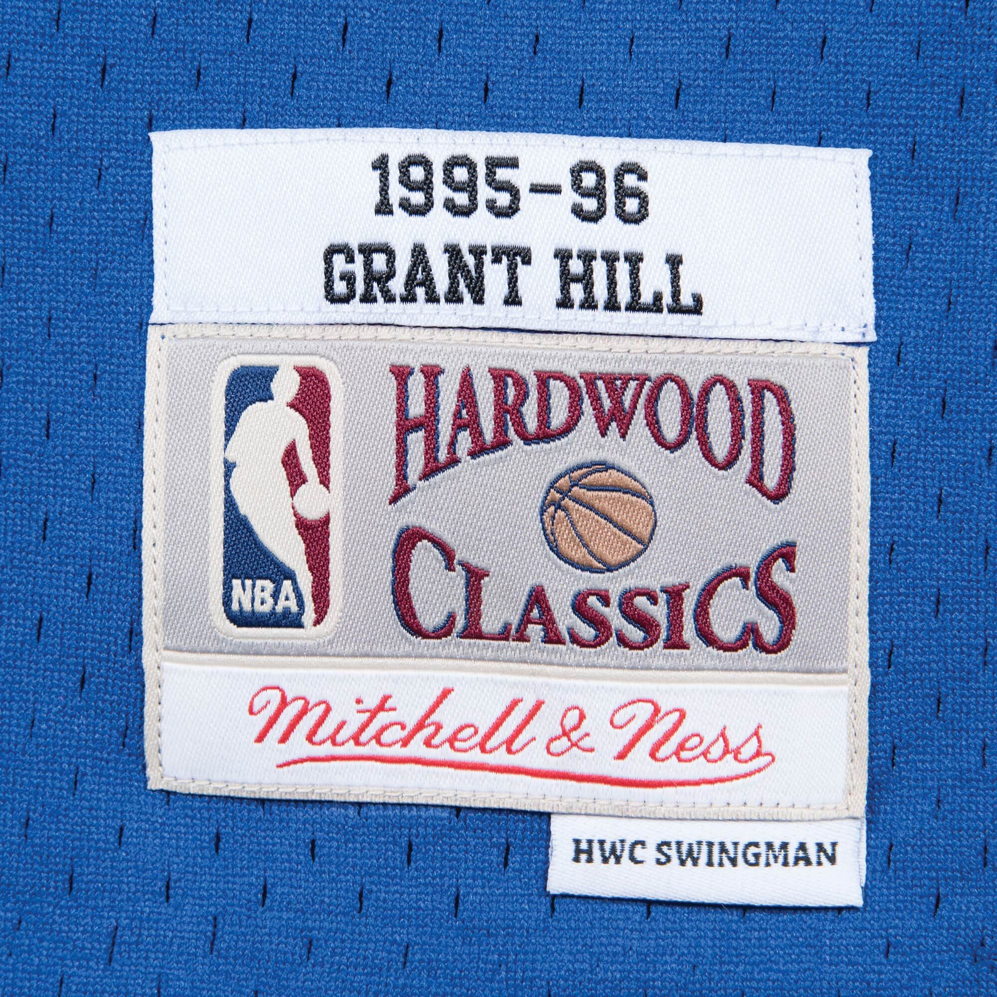 1995-96 Grant Hill Detroit Pistons Swingman Jersey Blue Red