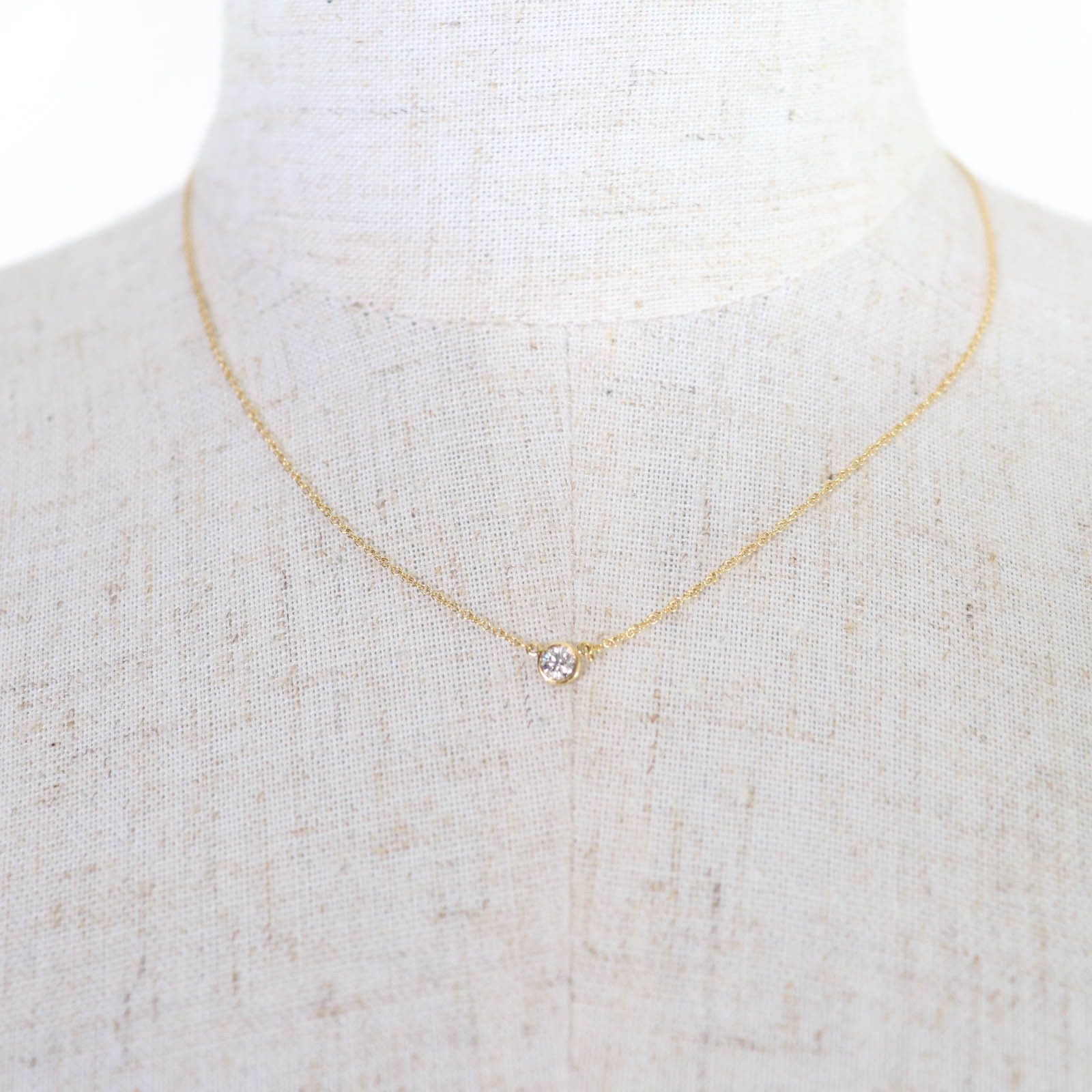 Tiffany & Co. Tiffany & Co. TIFFANY&Co. Au750 Single Diamond Pendant Necklace Precious Metal Necklace DUTY FREE for USA Size ONE SIZE - 3 Thumbnail