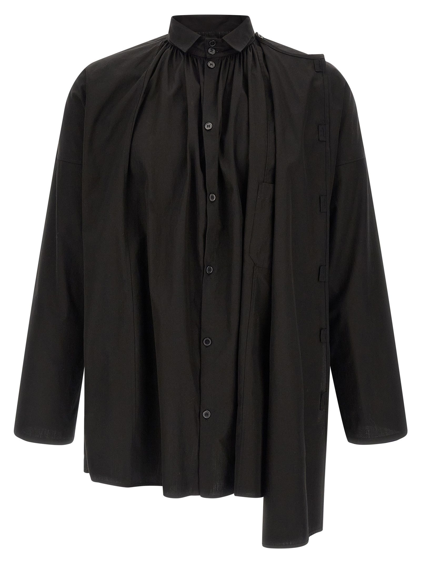 Yohji Yamamoto 'Collar Gather Double B' shirt Size US XL / EU 56 / 4 - 2 Thumbnail
