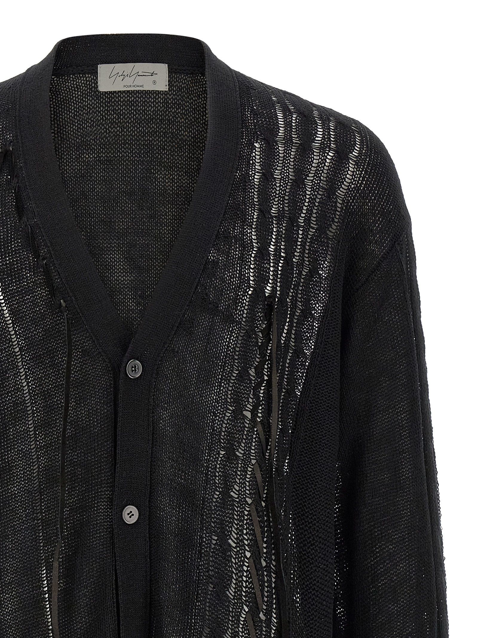 Yohji Yamamoto Lace up cardigan Size US L / EU 52-54 / 3 - 3 Thumbnail