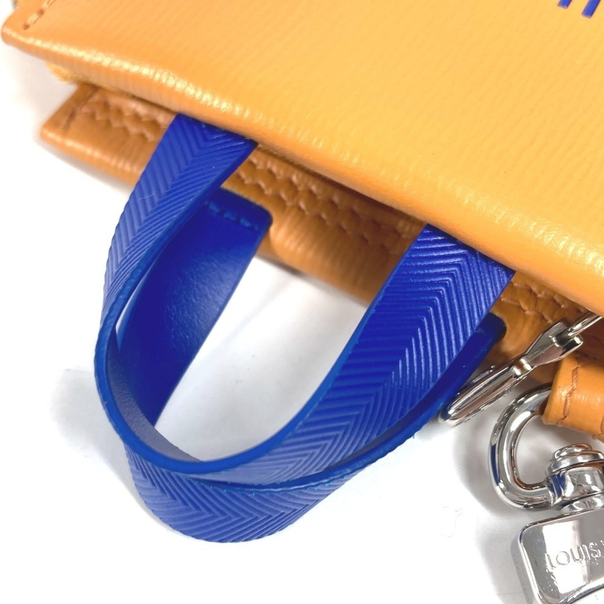 Louis Vuitton LOUIS VUITTON M02699 LV Logo Accessory Bag Charm - Mini Shopper Wallet, Coin Purse, Bag, Pouch, Keychain, Leather, Men's/Women's, Orange Size ONE SIZE - 10 Thumbnail
