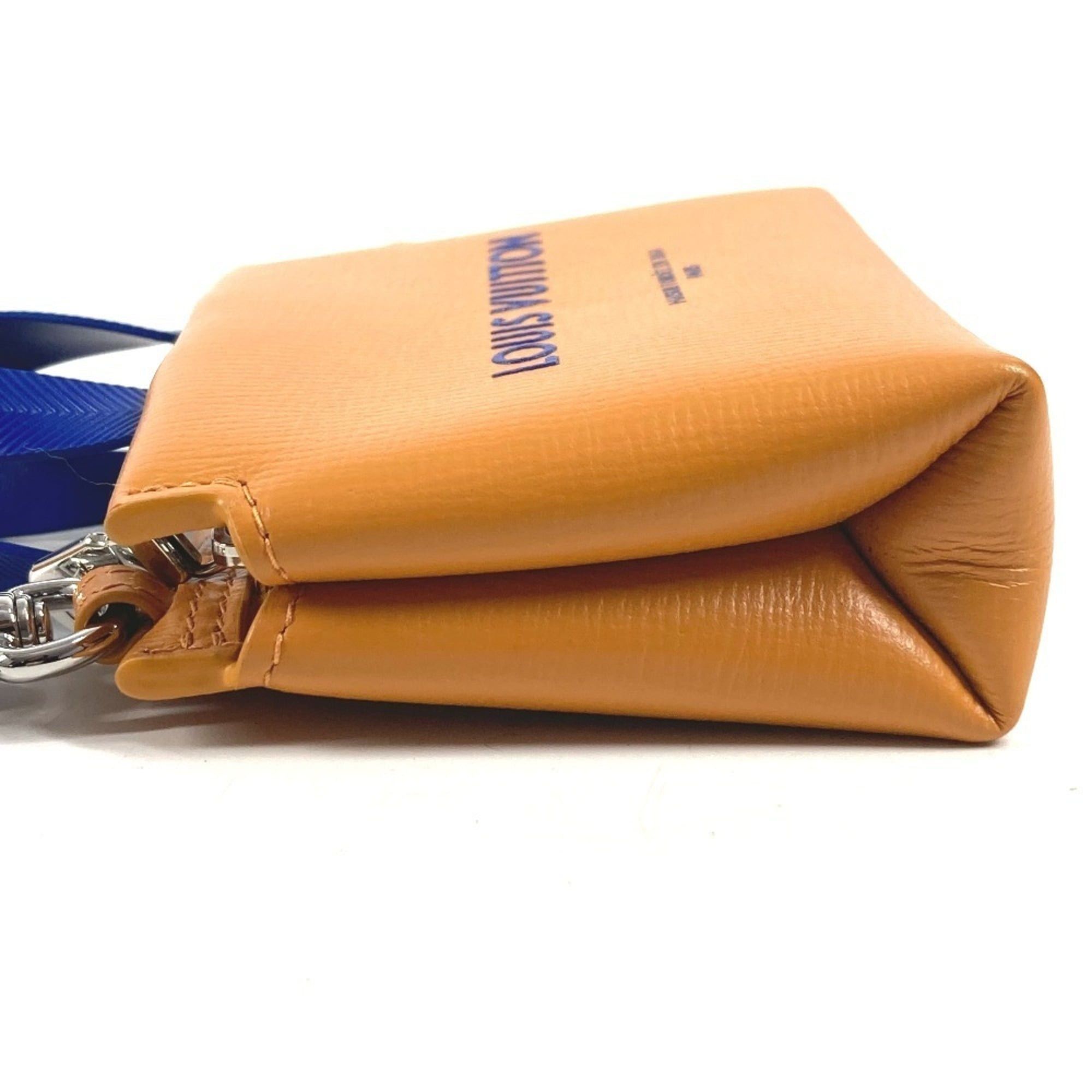 Louis Vuitton LOUIS VUITTON M02699 LV Logo Accessory Bag Charm - Mini Shopper Wallet, Coin Purse, Bag, Pouch, Keychain, Leather, Men's/Women's, Orange Size ONE SIZE - 5 Thumbnail
