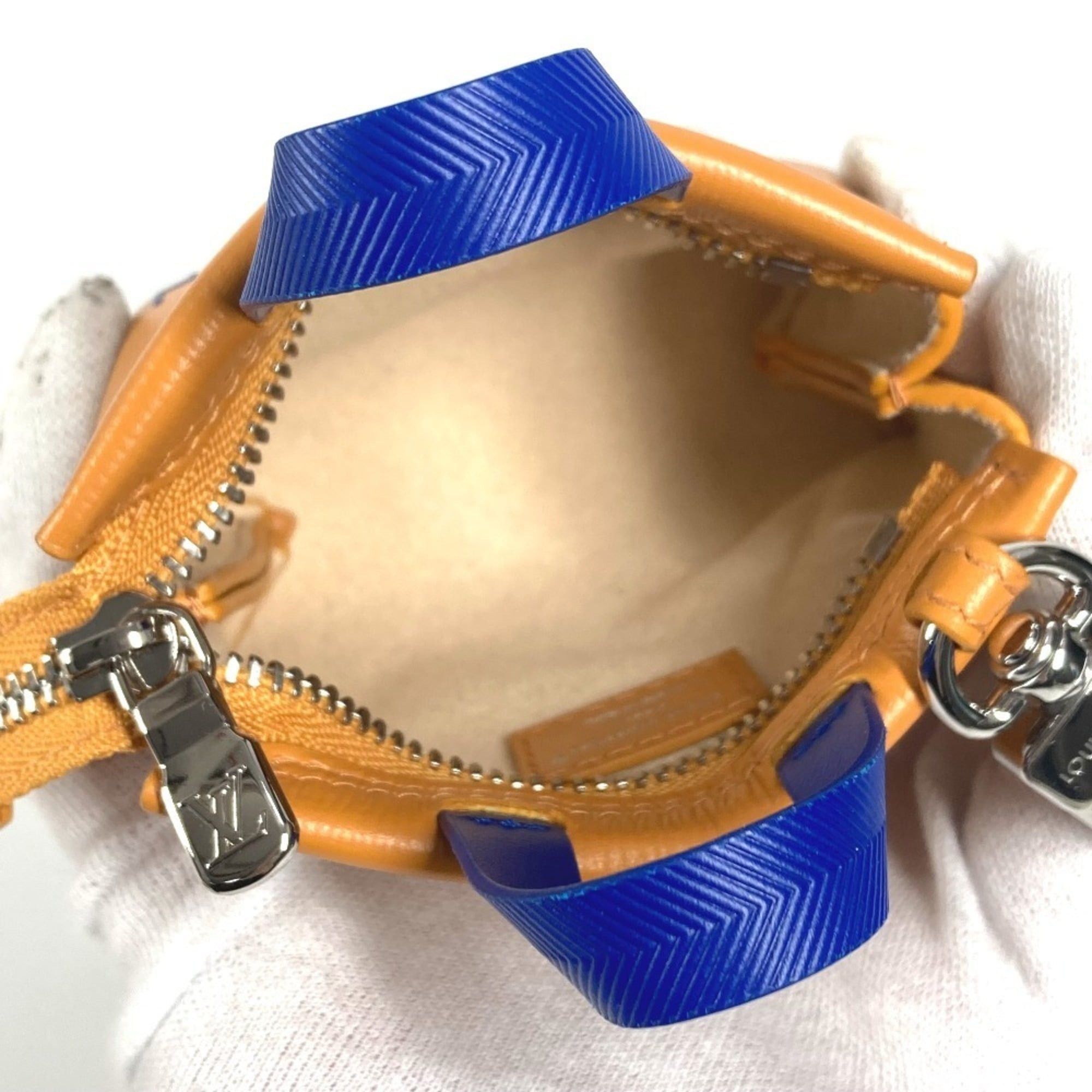 Louis Vuitton LOUIS VUITTON M02699 LV Logo Accessory Bag Charm - Mini Shopper Wallet, Coin Purse, Bag, Pouch, Keychain, Leather, Men's/Women's, Orange Size ONE SIZE - 11 Thumbnail