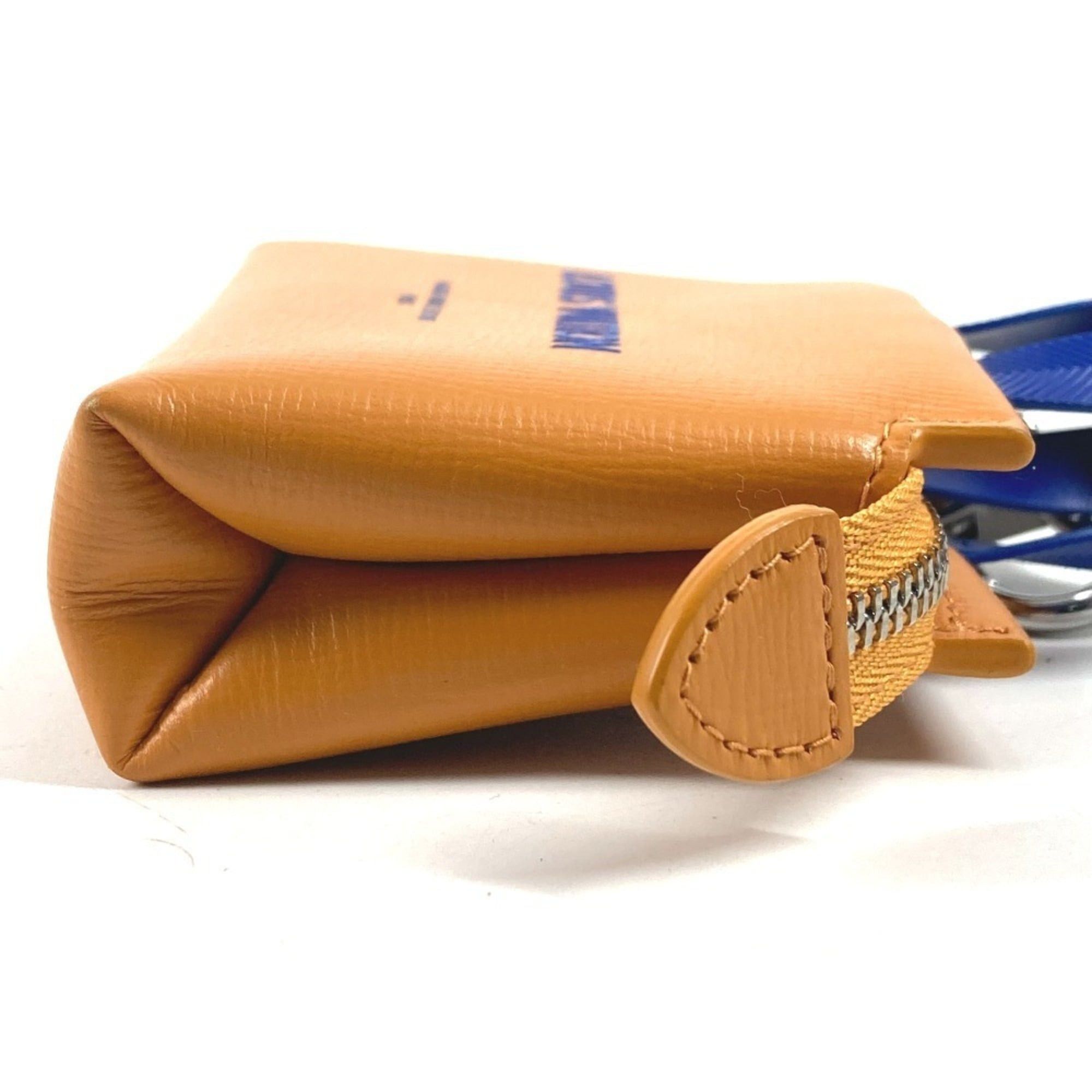 Louis Vuitton LOUIS VUITTON M02699 LV Logo Accessory Bag Charm - Mini Shopper Wallet, Coin Purse, Bag, Pouch, Keychain, Leather, Men's/Women's, Orange Size ONE SIZE - 4 Thumbnail