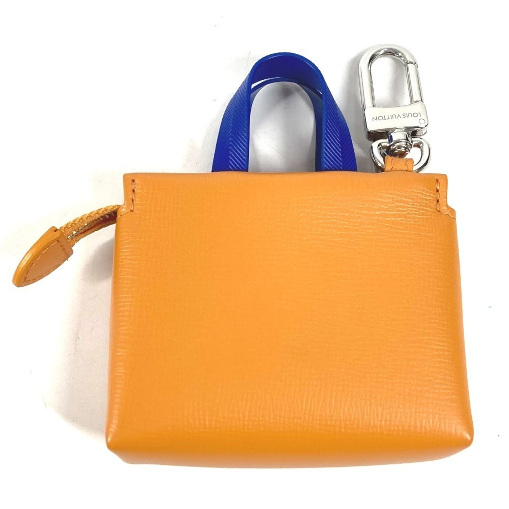 Louis Vuitton LOUIS VUITTON M02699 LV Logo Accessory Bag Charm - Mini Shopper Wallet, Coin Purse, Bag, Pouch, Keychain, Leather, Men's/Women's, Orange Size ONE SIZE - 2 Thumbnail