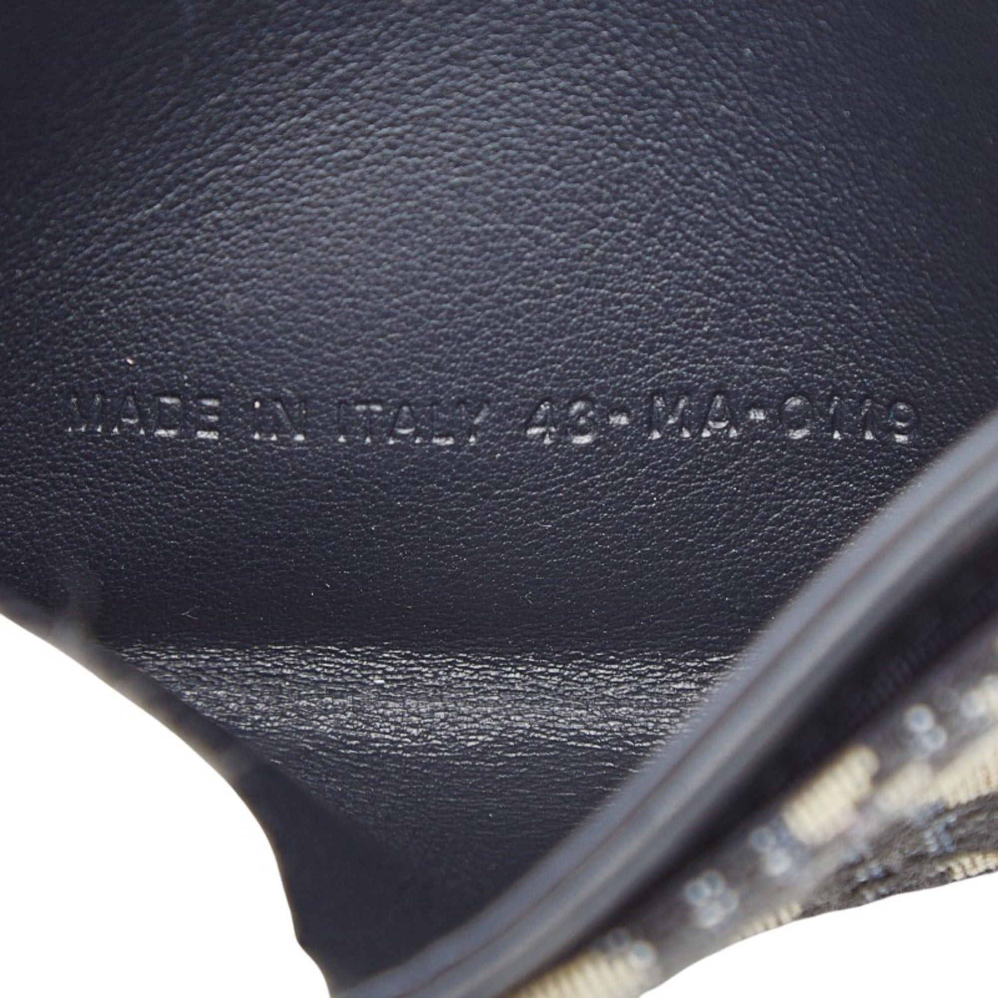 Dior Christian Dior Dior Oblique Jacquard Wallet/Coin Case, Navy Canvas and Leather, Women's, Size ONE SIZE - 8 Thumbnail