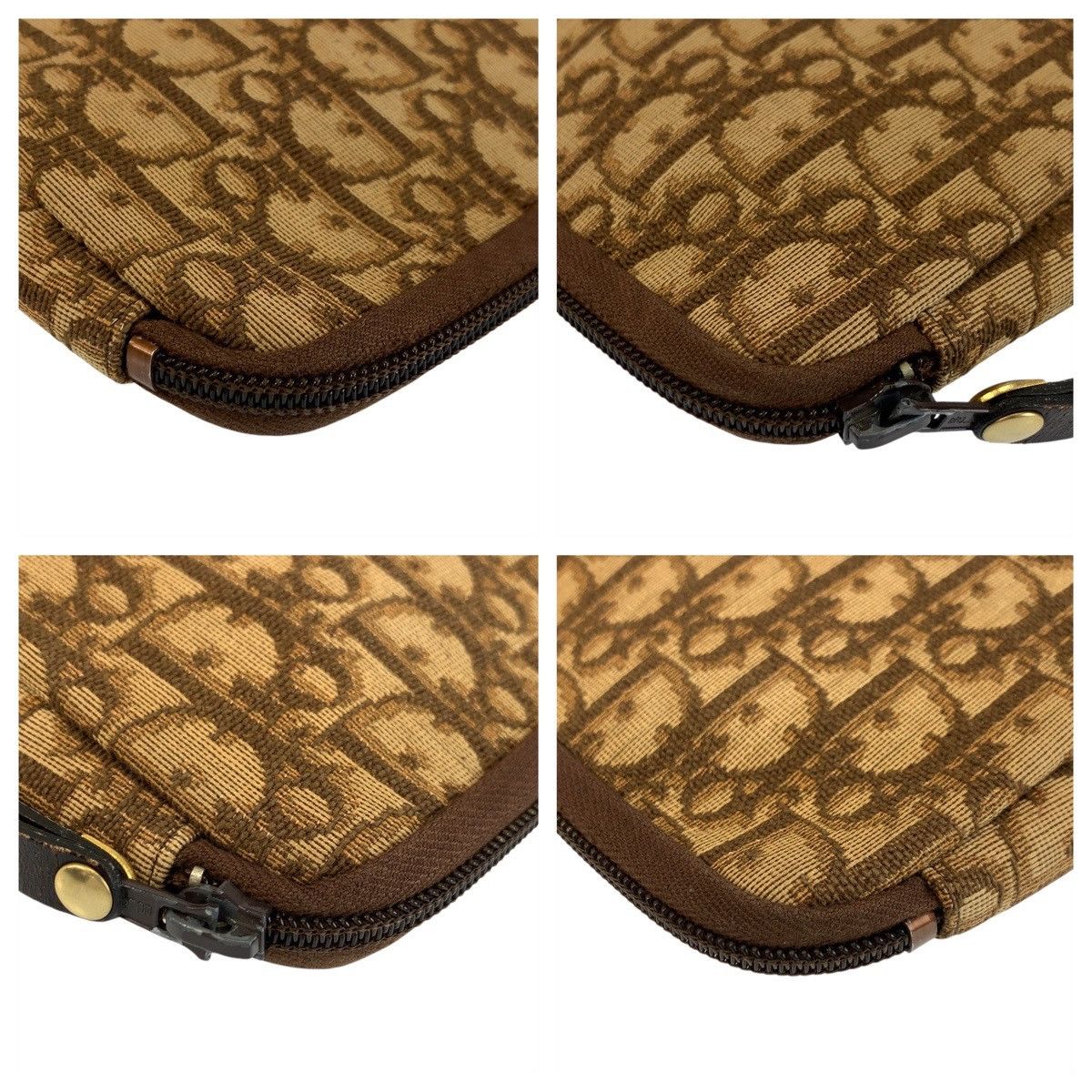 Dior Dior Christian Dior Trotter Canvas Leather Clutch Bag Textile Clutch Bag DUTY FREE for USA Size ONE SIZE - 4 Thumbnail
