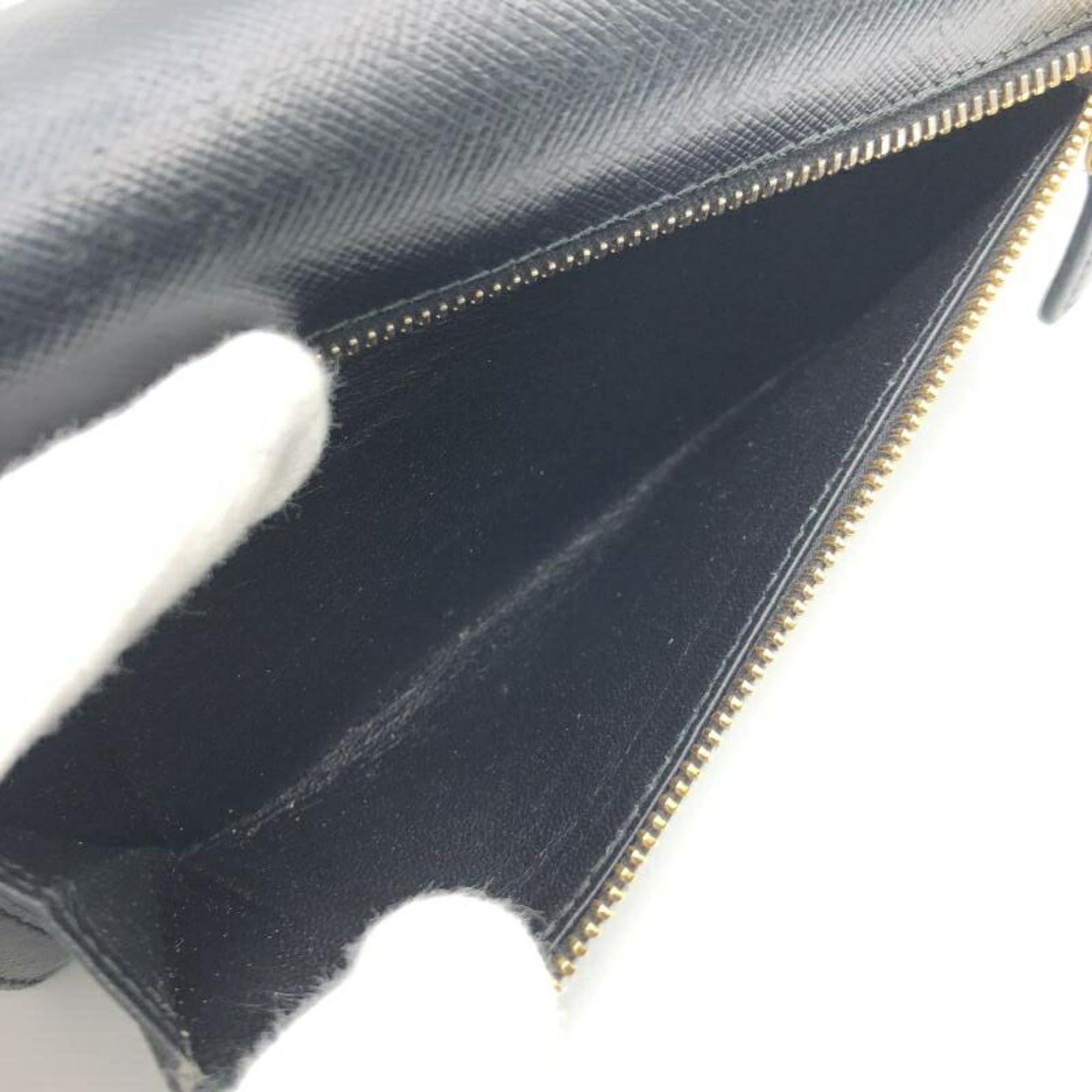 Prada PRADA Saffiano Long Wallet 62 B Black Prada Size ONE SIZE - 6 Thumbnail