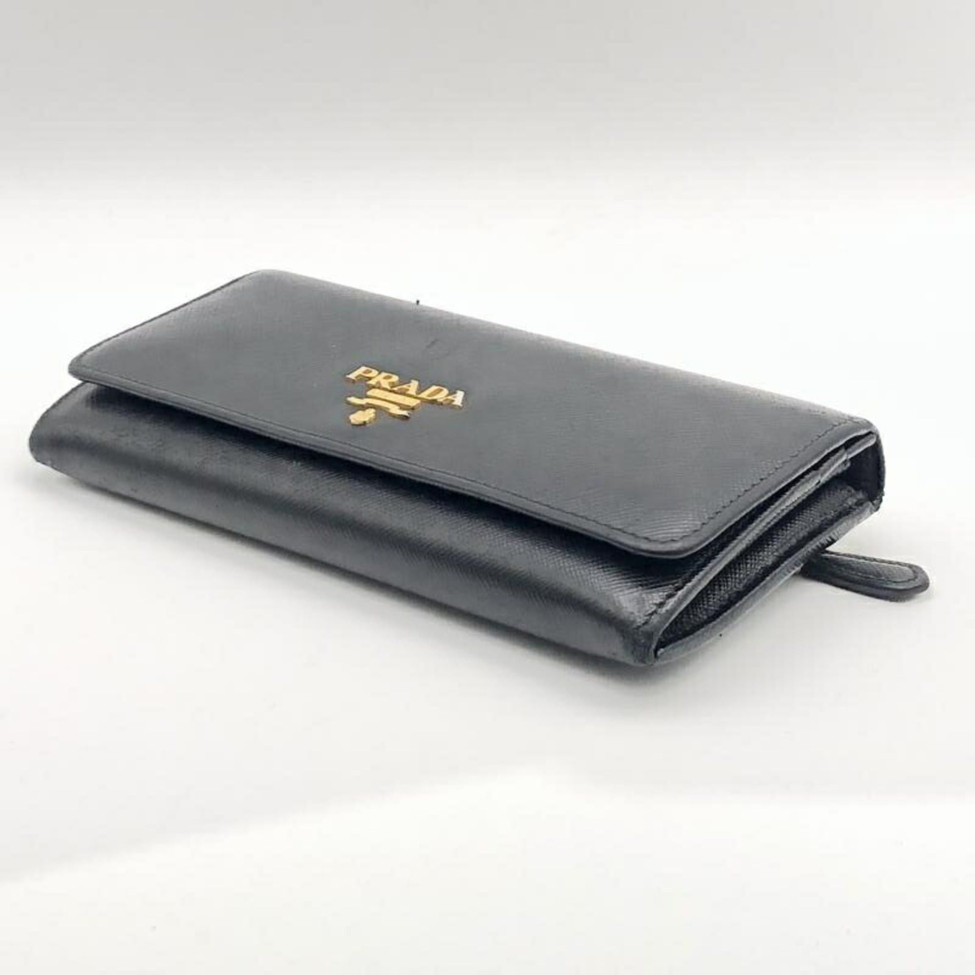 Prada PRADA Saffiano Long Wallet 62 B Black Prada Size ONE SIZE - 3 Thumbnail