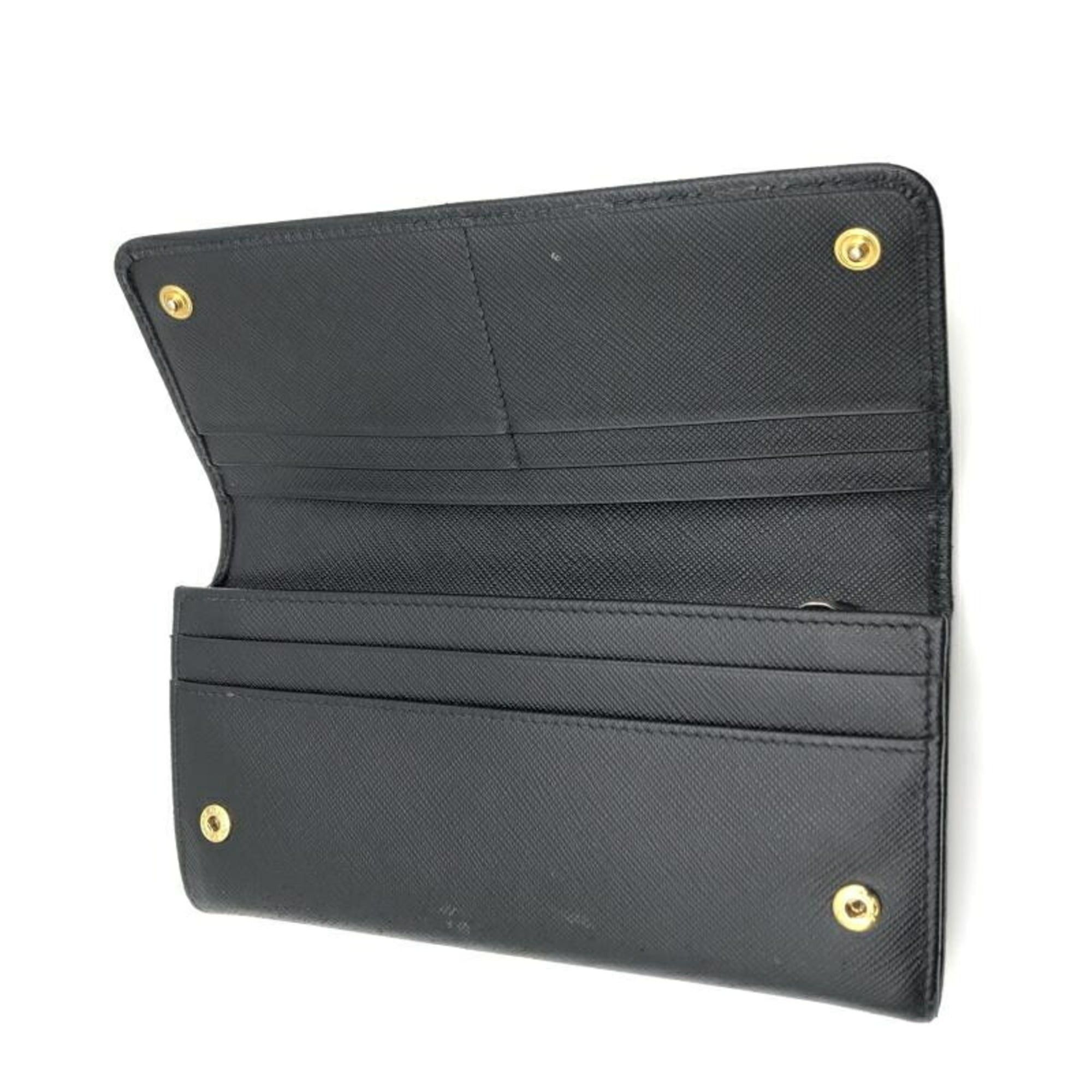 Prada PRADA Saffiano Long Wallet 62 B Black Prada Size ONE SIZE - 4 Thumbnail