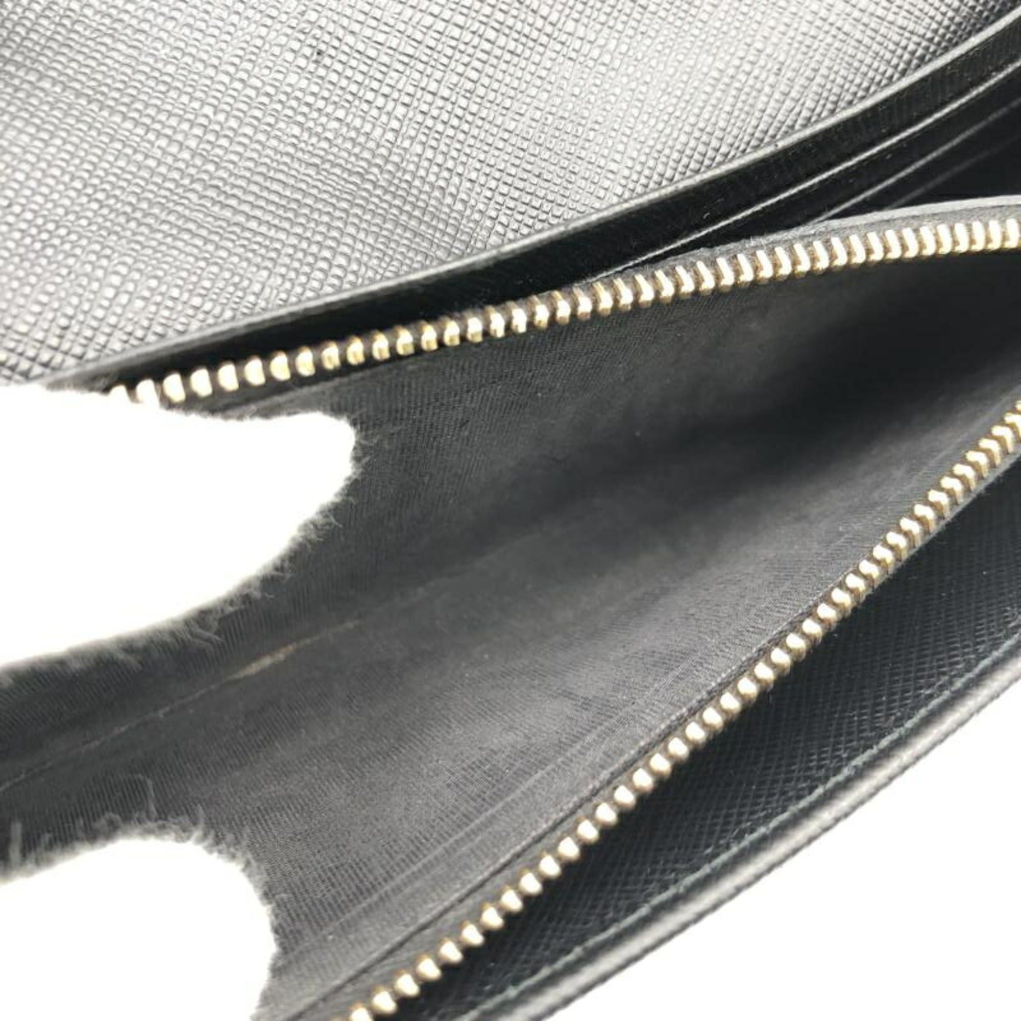Prada PRADA Saffiano Long Wallet 62 B Black Prada Size ONE SIZE - 8 Thumbnail