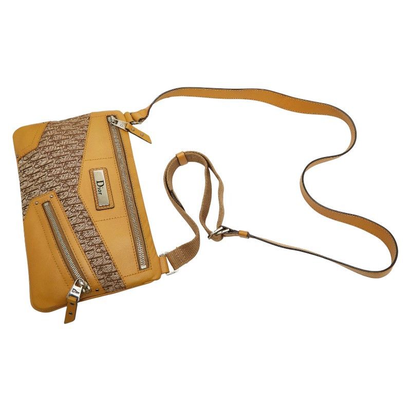 Dior Dior Trotter Canvas Leather Shoulder Bag Textile Crossbody Bag DUTY FREE for USA