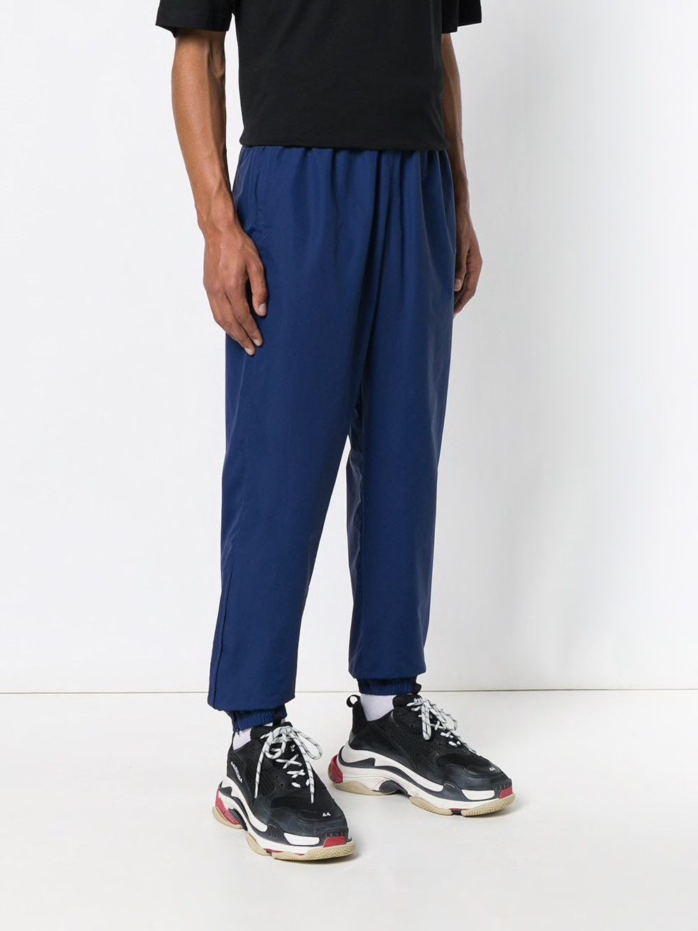 Balenciaga Balenciaga Blue Copyright Logo Cuffed Trackpants Size US 32 / EU 48 - 1 Thumbnail