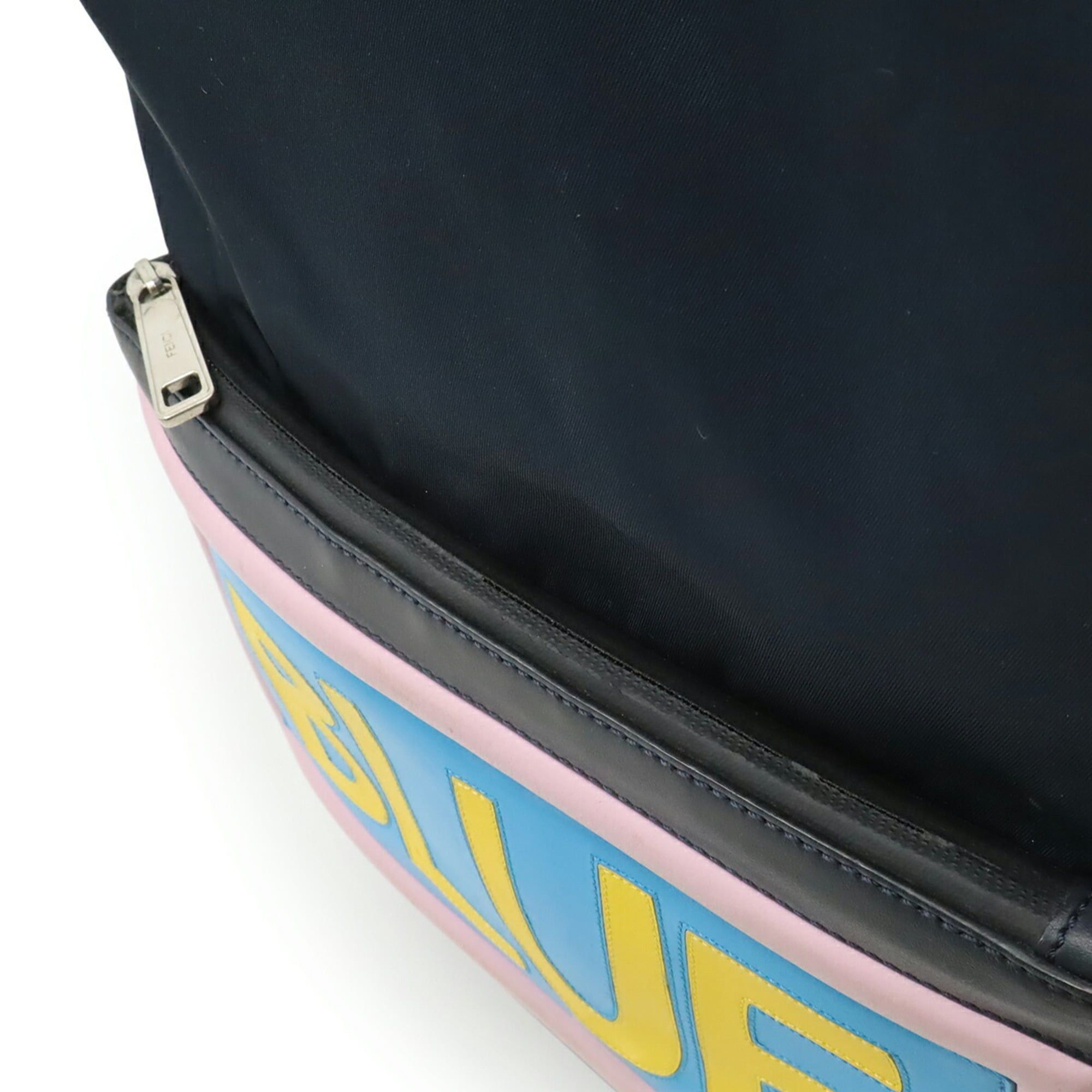 Fendi FENDI Backpack Rucksack Daypack Nylon Leather Navy Pink Blue 7VZ035 Size ONE SIZE - 10 Thumbnail