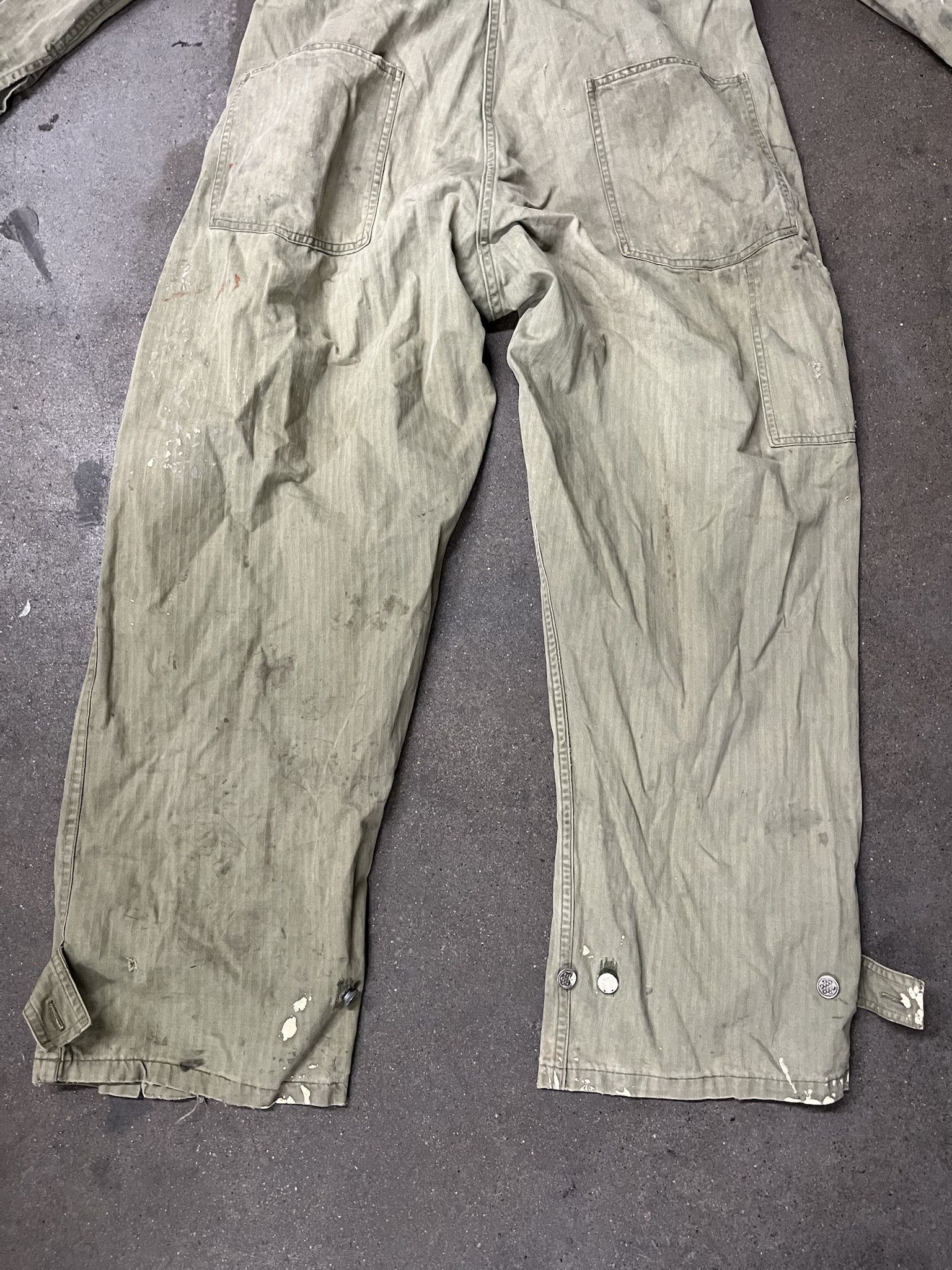 Vintage True Vintage 1940s/1950s Star Button HBT Distressed Coverall Suit Size Size US L / EU 52-54 / 3 - 6 Thumbnail