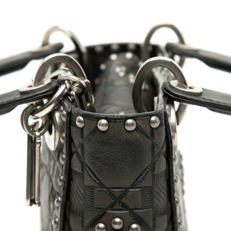 Dior Dior Lady Dior Cannage Studs Leather 2way Bag Leather Shoulder Bag DUTY FREE for USA