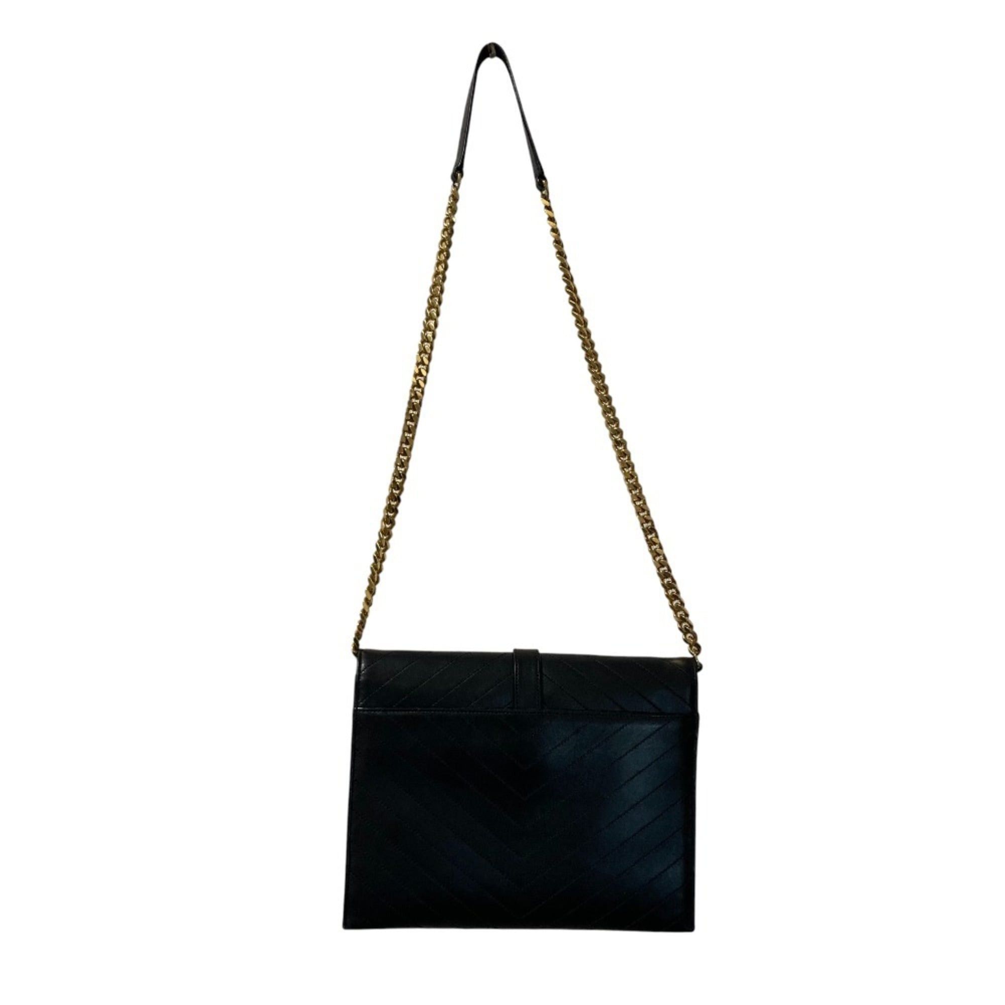 Yves Saint Laurent Yves Saint Laurent SAINT LAURENT PARIS BO MONOGRAMME Cassandra V-Stitch Chain Shoulder Bag in Black for Women Size ONE SIZE - 3 Thumbnail