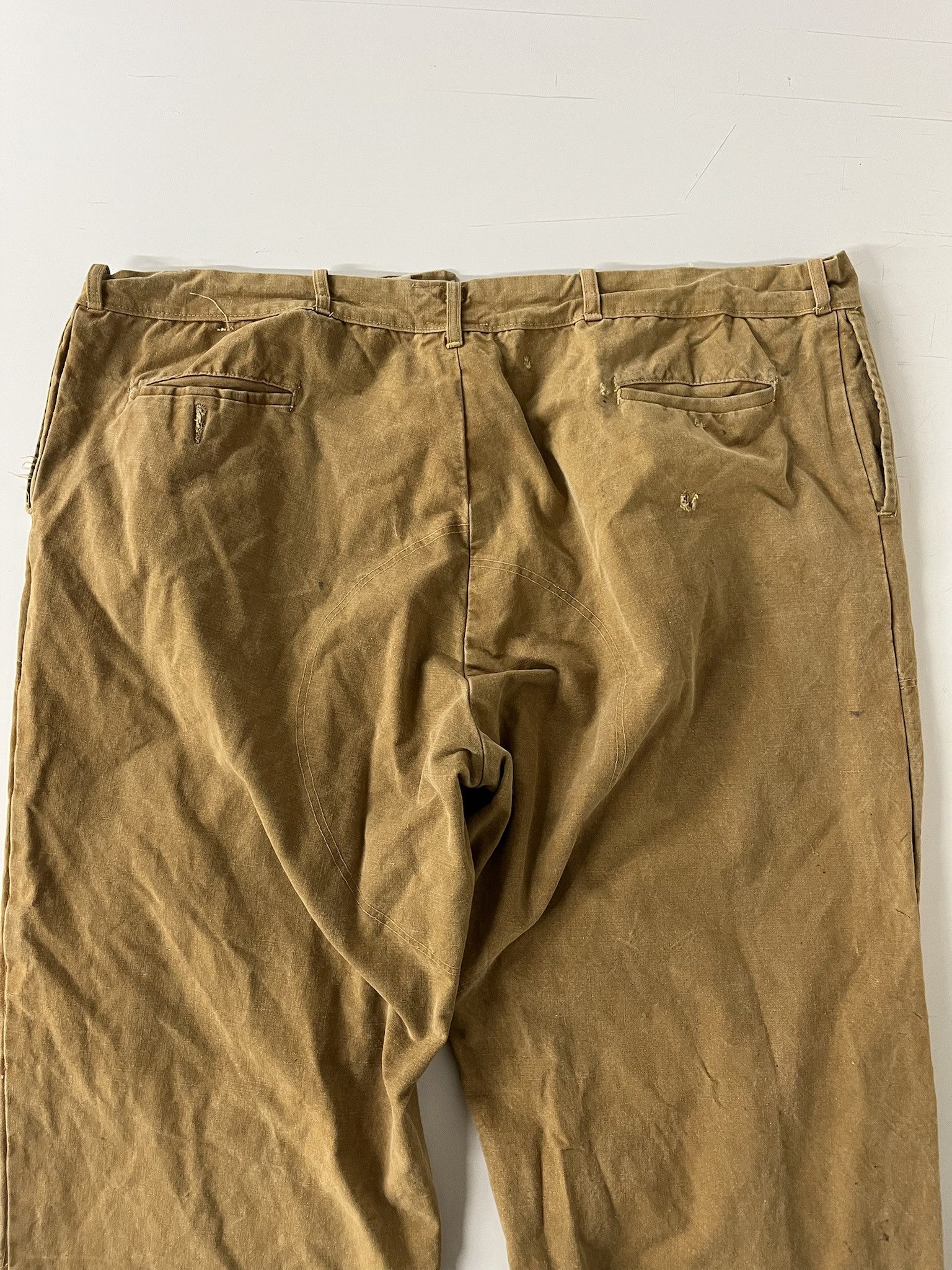 Carhartt × Vintage Vintage 1950s Double Knee Brown Canvas Hunting Pants Size 42 Size US 42 / EU 58 - 6 Thumbnail