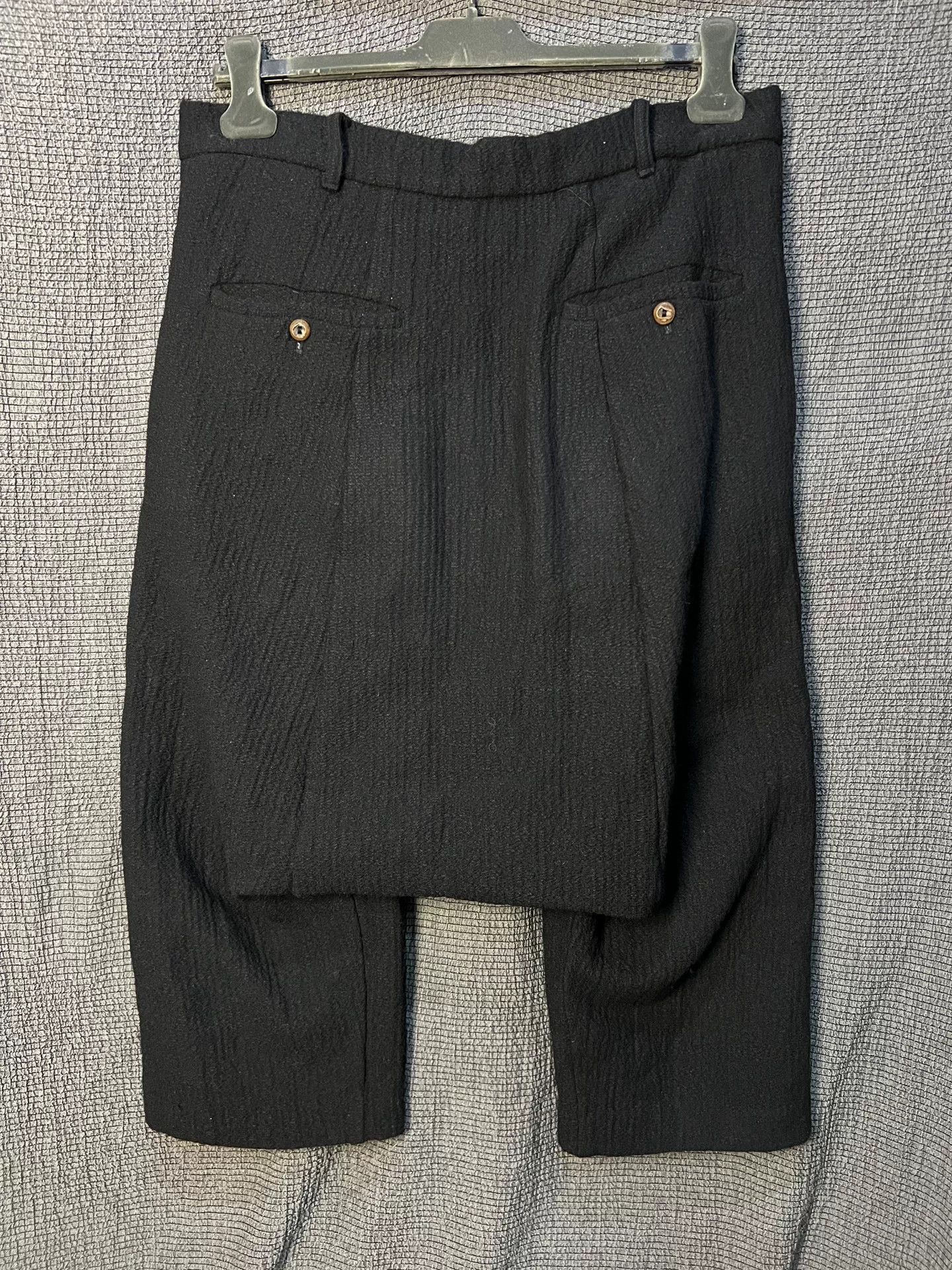 Rick Owens Rick Owens 11FW Silk Wool Drop-Crotch Cropped Pants Size US 32 / EU 48 - 2 Thumbnail