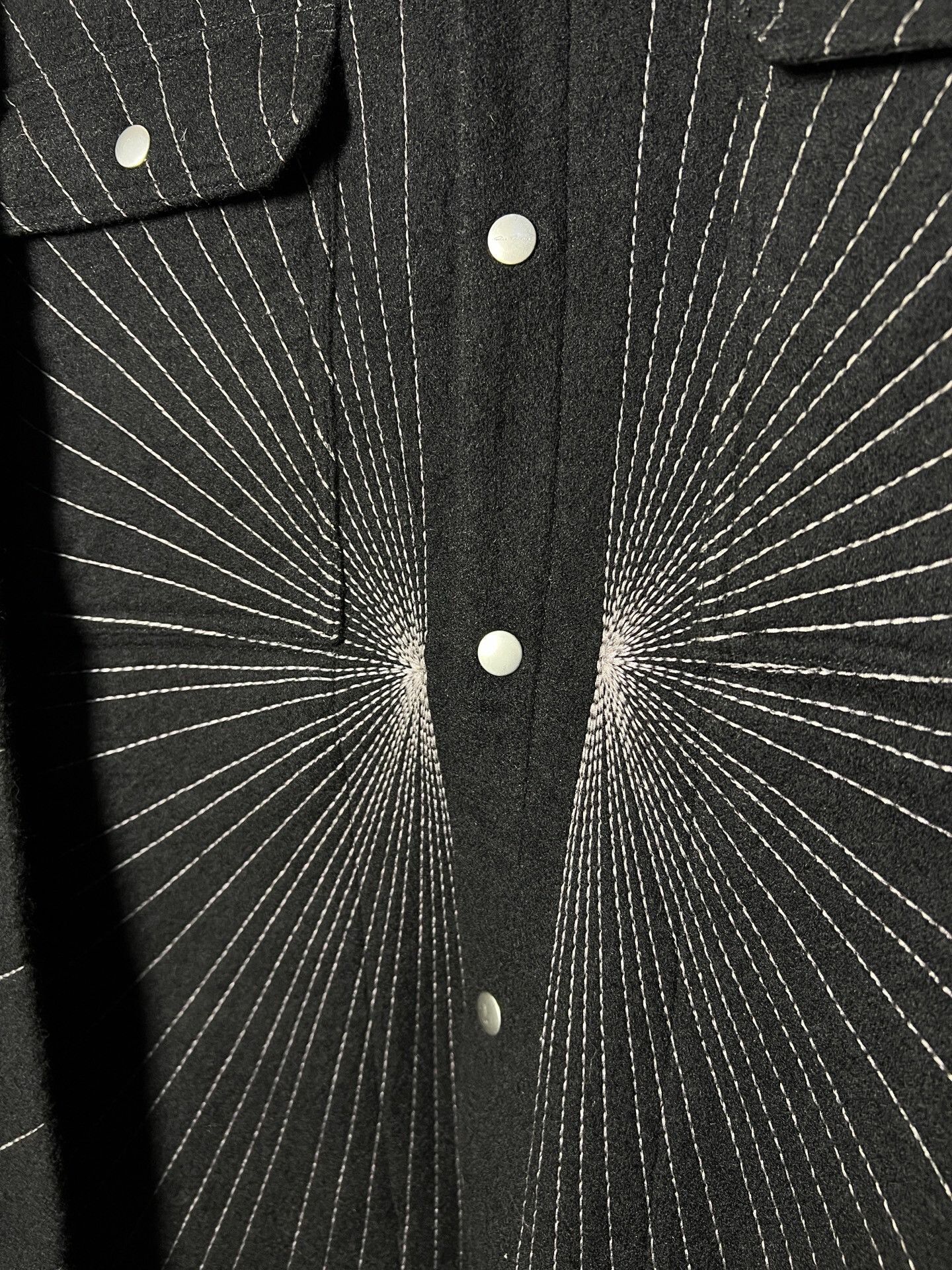 Rick Owens Rick Owens 23FW Ray Embroidery Wool Shirt Jacket Size US S / EU 44-46 / 1 - 2 Thumbnail