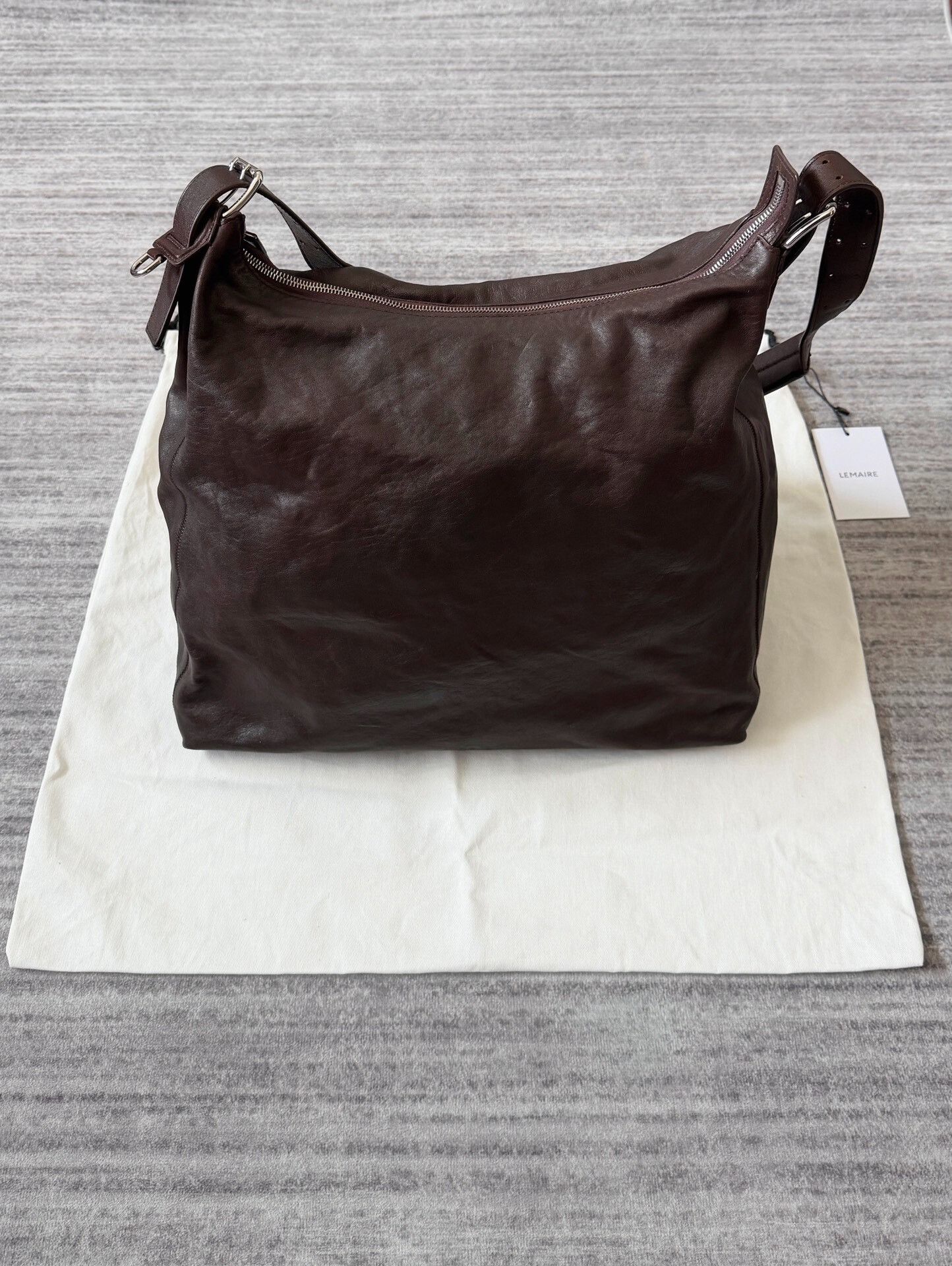 Lemaire Lemaire Belted Hobo Leather Tote Size ONE SIZE - 2 Thumbnail