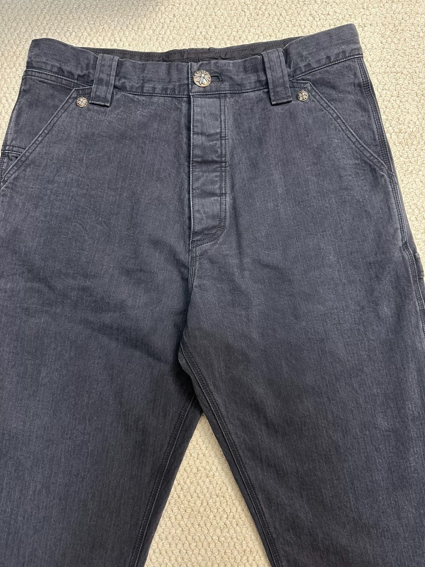 Chrome Hearts Chrome Hearts Washed Herringbone Cargo Pants Size US 32 / EU 48 - 2 Thumbnail