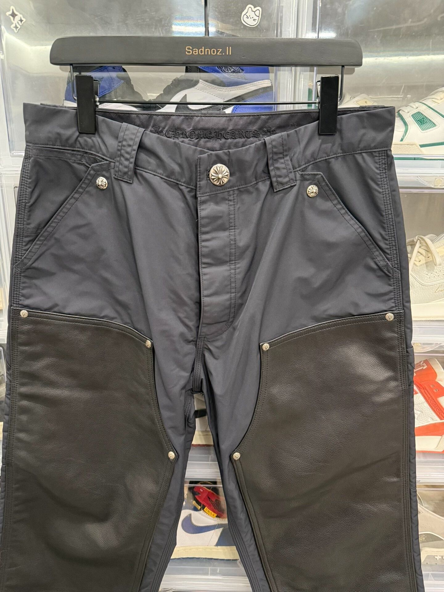 Chrome Hearts Chrome Hearts Leather Patchwork Cargo Pants Size US 33 - 2 Thumbnail