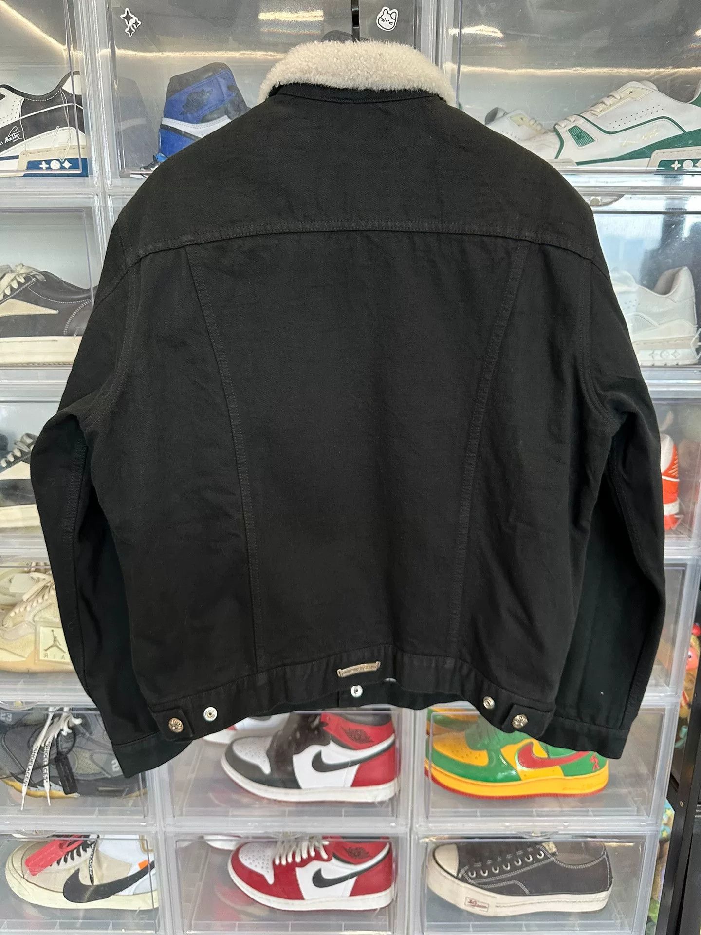 Chrome Hearts Chrome Hearts Shearling Black Denim Jacket Size US L / EU 52-54 / 3 - 3 Thumbnail