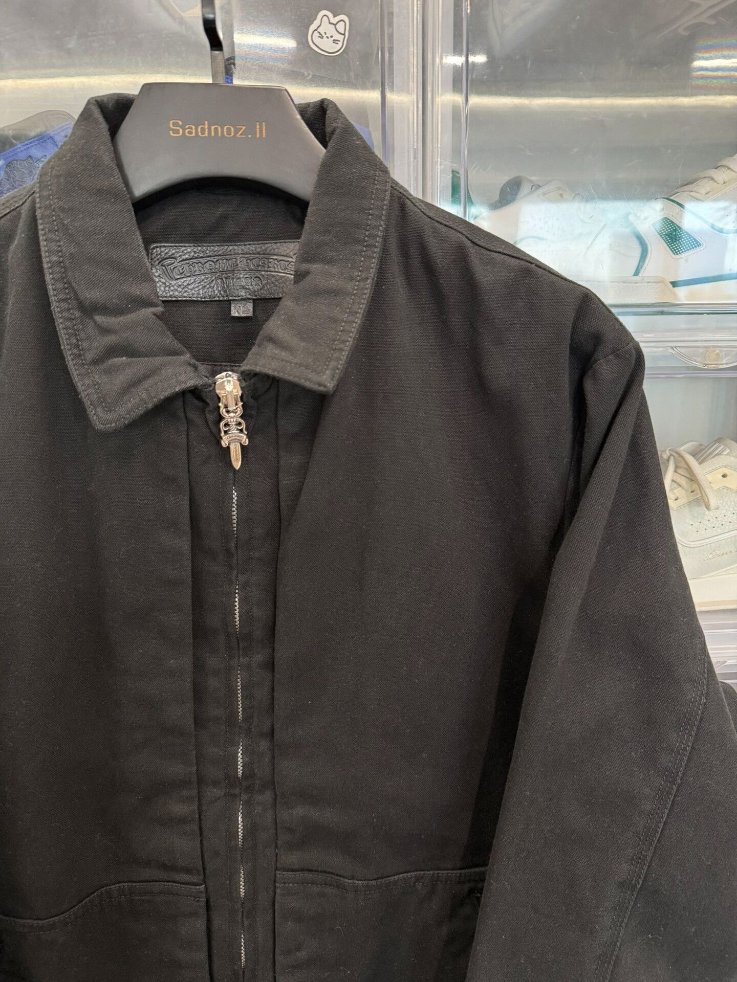 Chrome Hearts Chrome Hearts Black Plain Zip Utility Jacket Size US XL / EU 56 / 4 - 2 Thumbnail