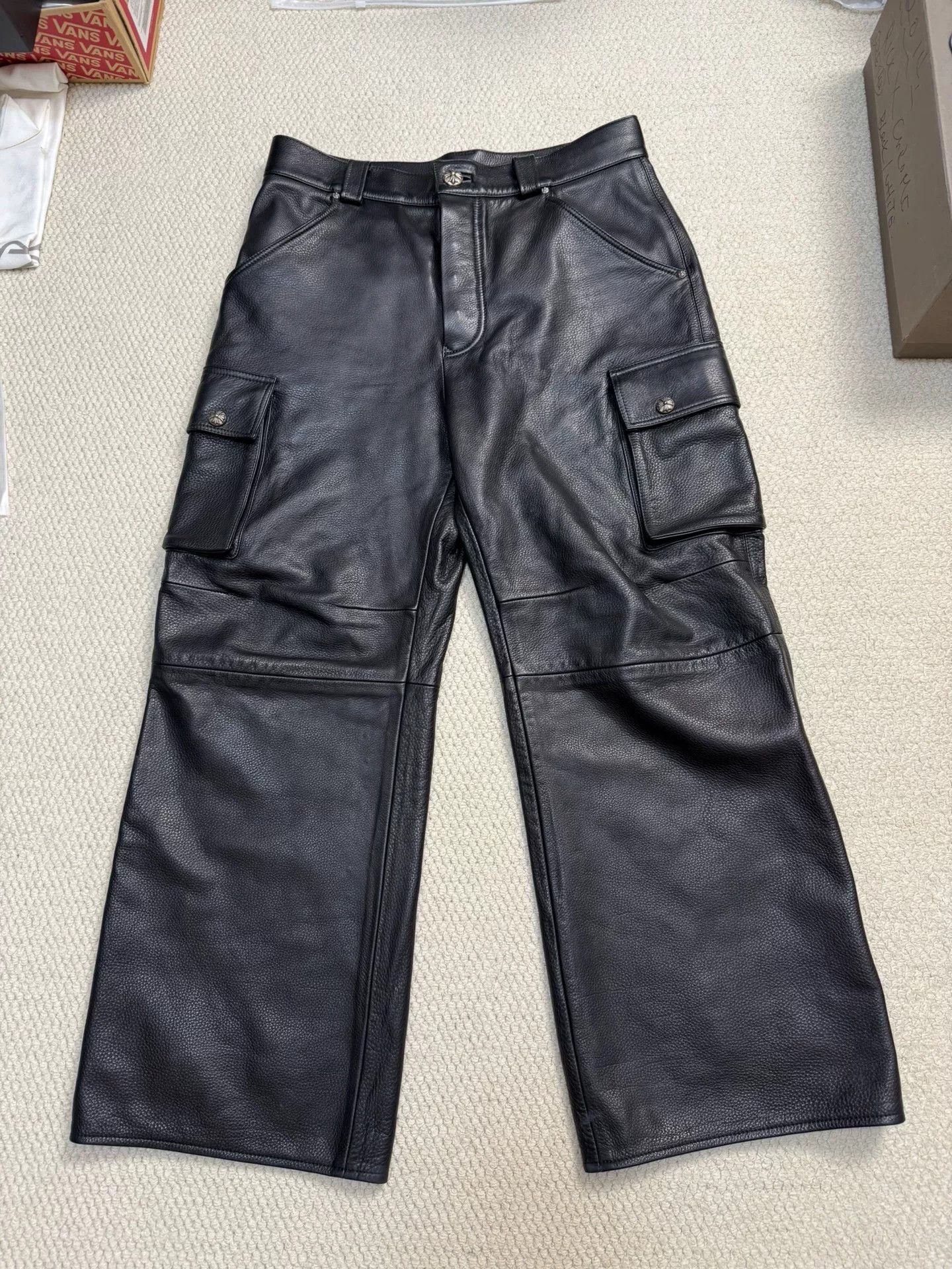 Chrome Hearts Chrome Hearts Cargo Leather Pants Size US 33 - 2 Thumbnail
