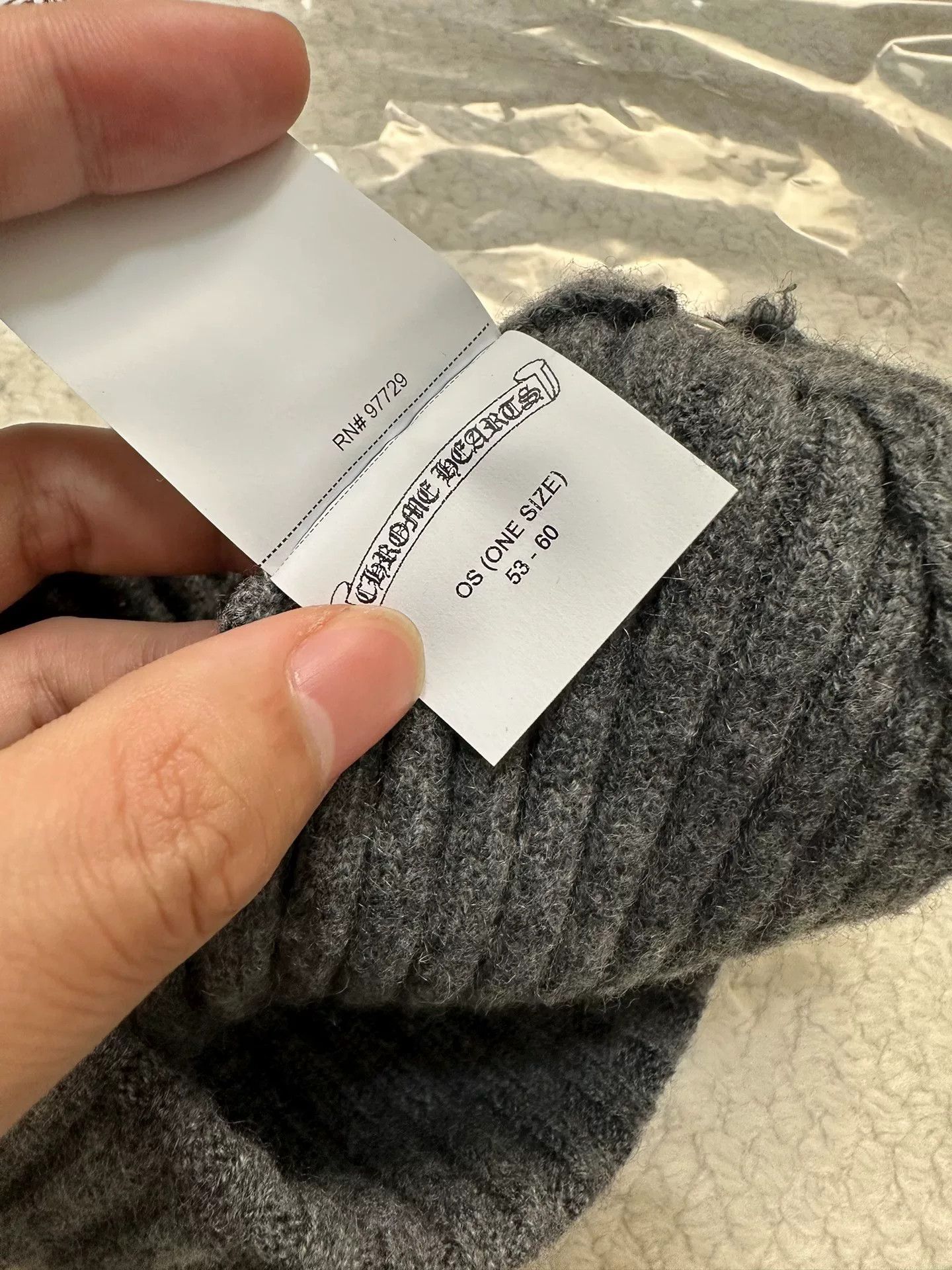 Chrome Hearts Chrome Hearts Cross Patch Gray Cashmere Beanie Size ONE SIZE - 6 Thumbnail