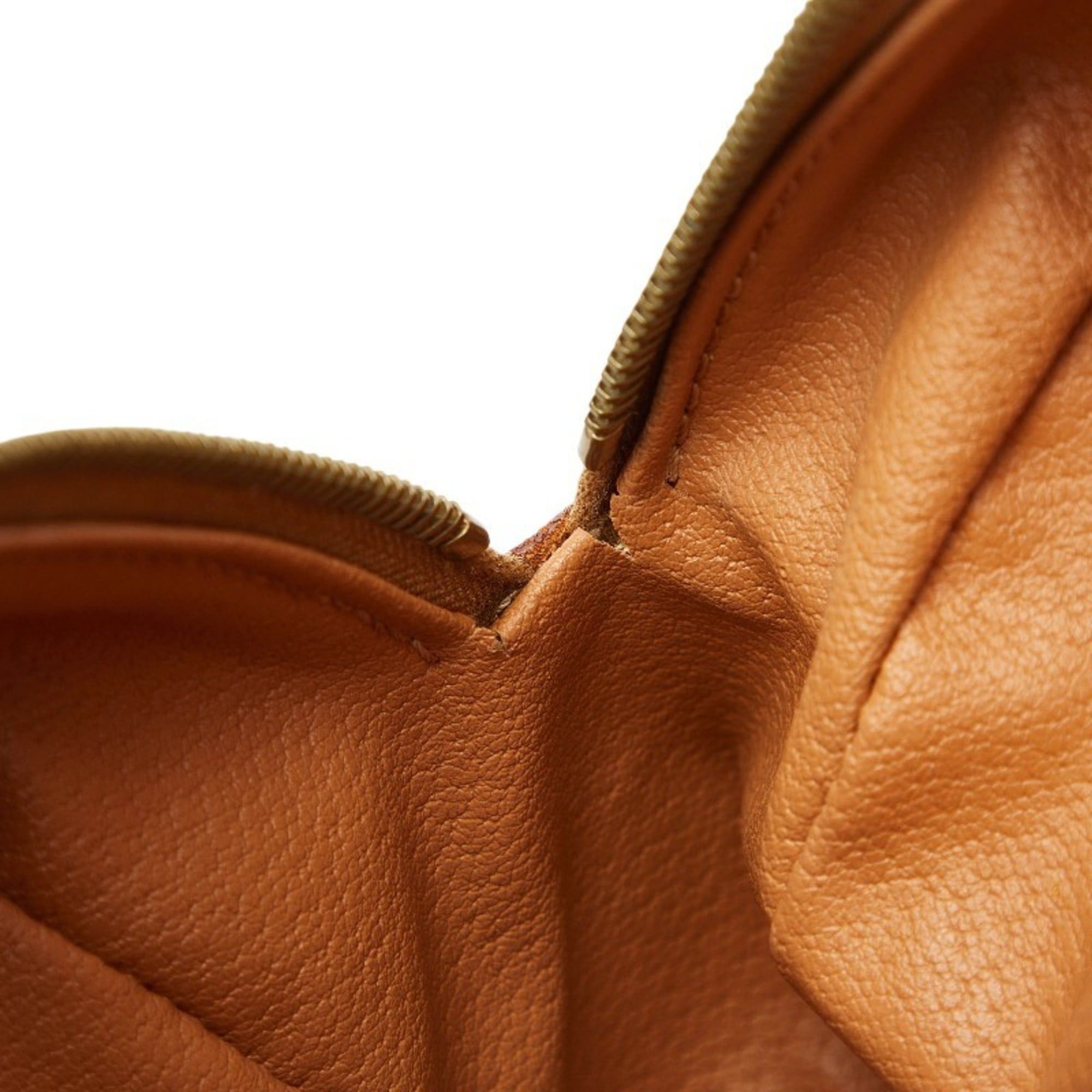 Celine Macadam Handbag MC98 2 Brown Leather Women's CELINE
