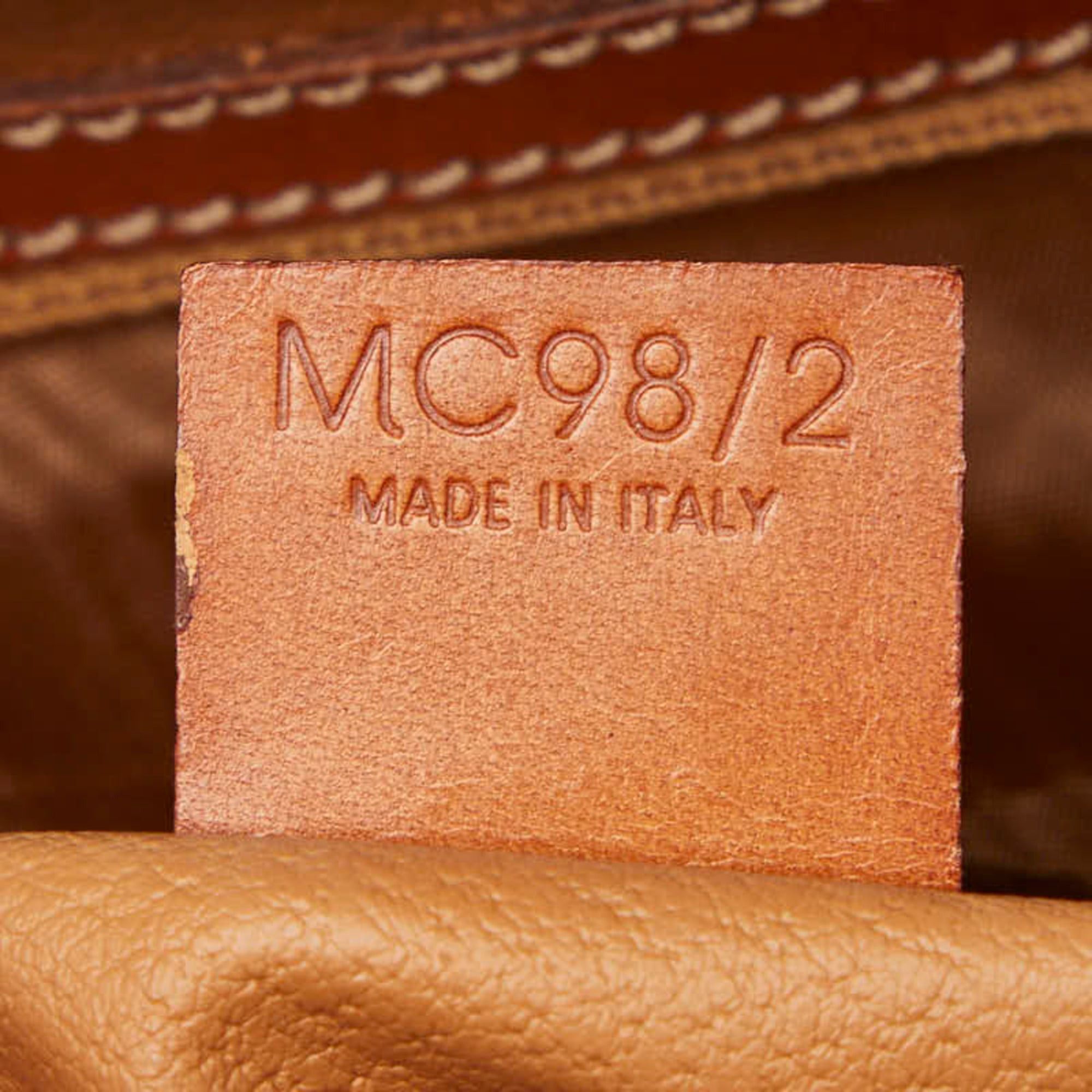 Celine Macadam Handbag MC98 2 Brown Leather Women's CELINE