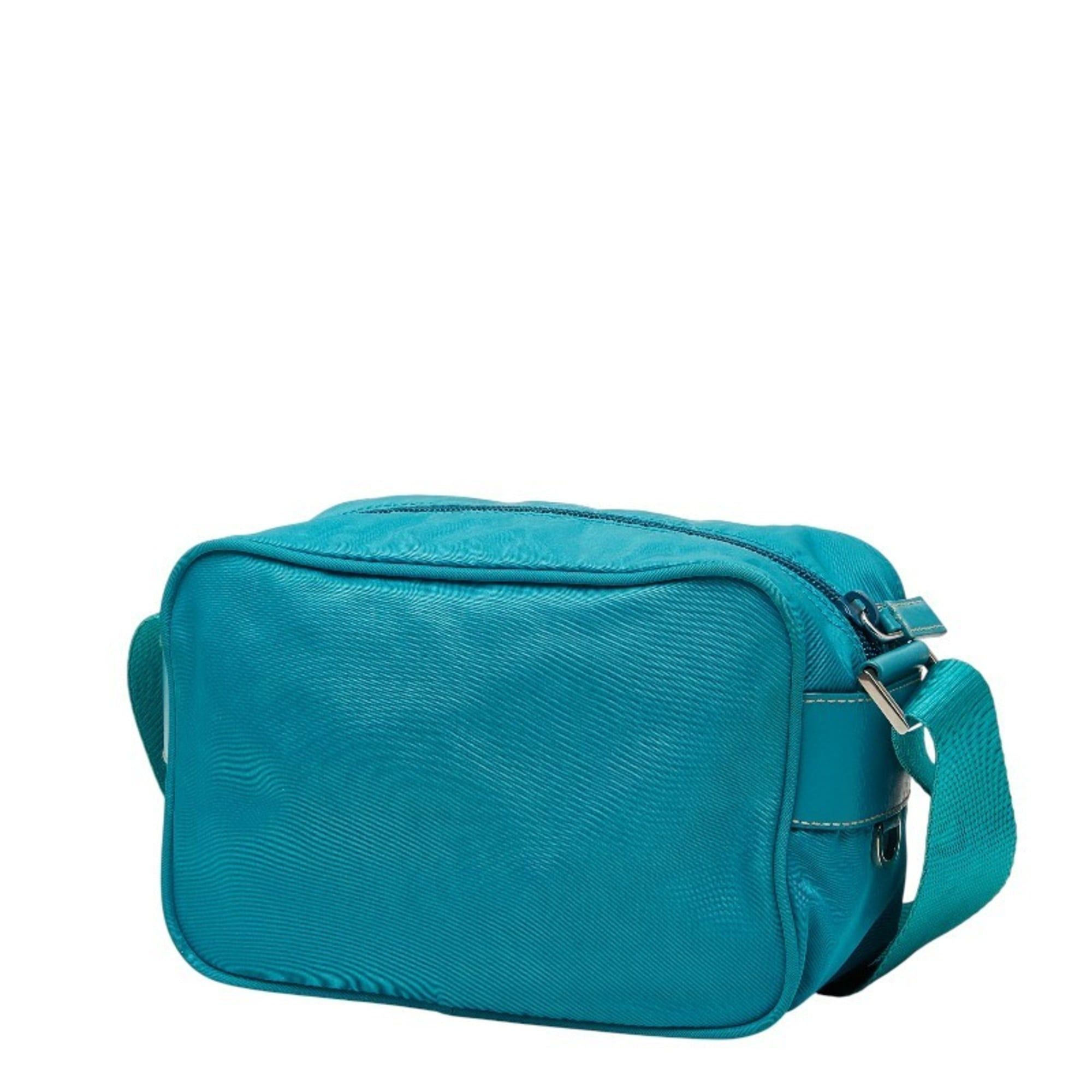Prada Prada Triangle Logo Plate Shoulder Bag BT0658 Turquoise Blue Nylon Women's PRADA Size ONE SIZE - 2 Thumbnail
