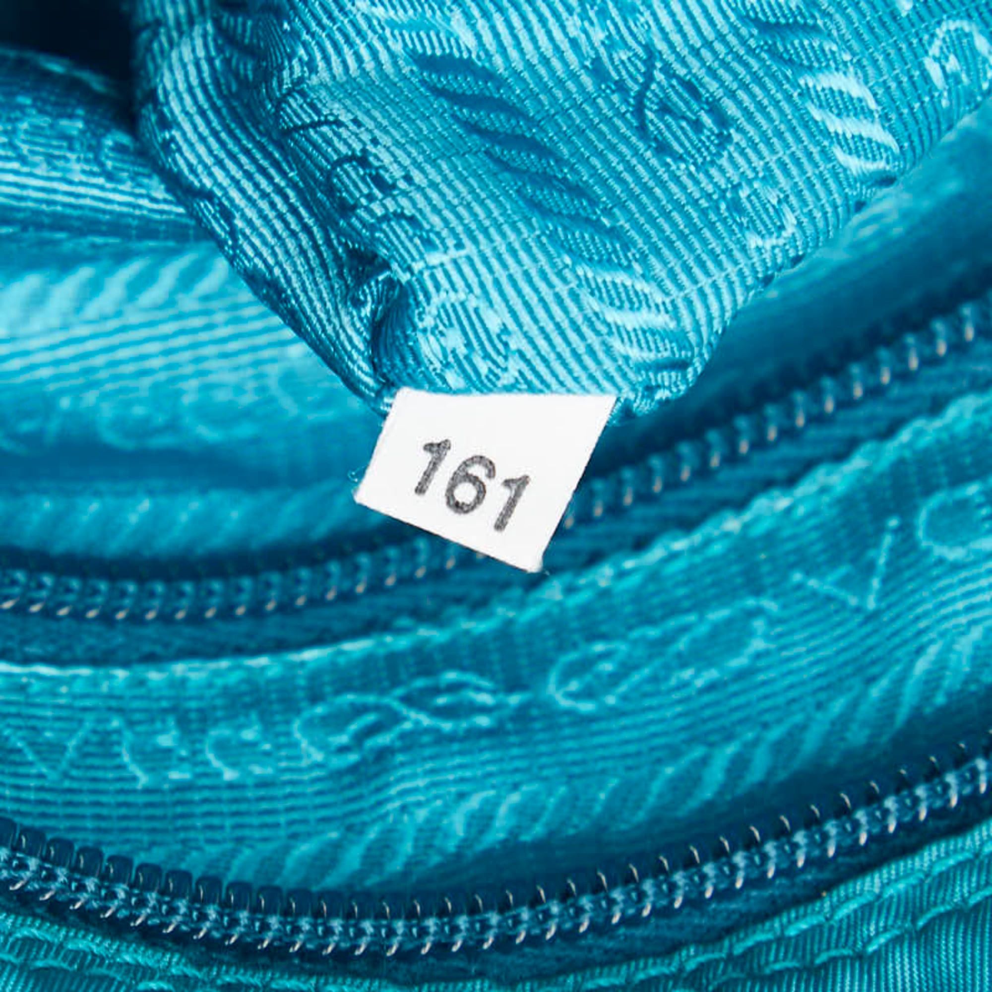 Prada Prada Triangle Logo Plate Shoulder Bag BT0658 Turquoise Blue Nylon Women's PRADA Size ONE SIZE - 12 Thumbnail
